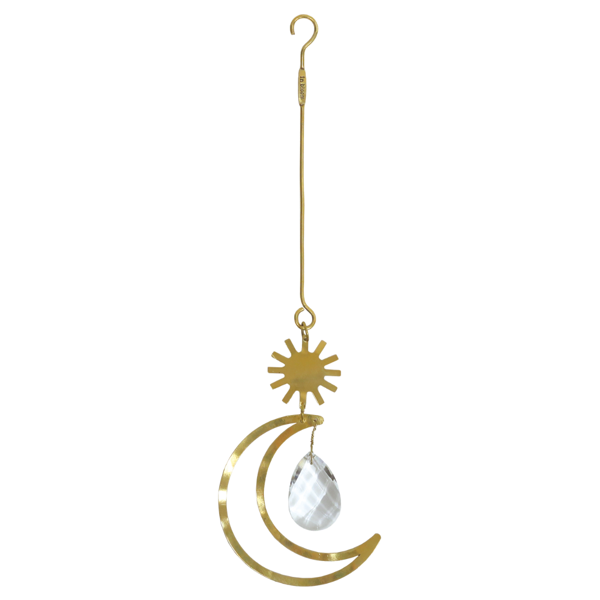 インブルーム ブラス&ガラス オーナメント 真鍮 ( サンキャッチャー 北欧 雑貨 ガラス おしゃれ キラキラ 吊下げ 赤ちゃん 窓辺 玄関 風水 癒し 飾り インテリア ダクトレール ) 【ラウンド】 ラウンド