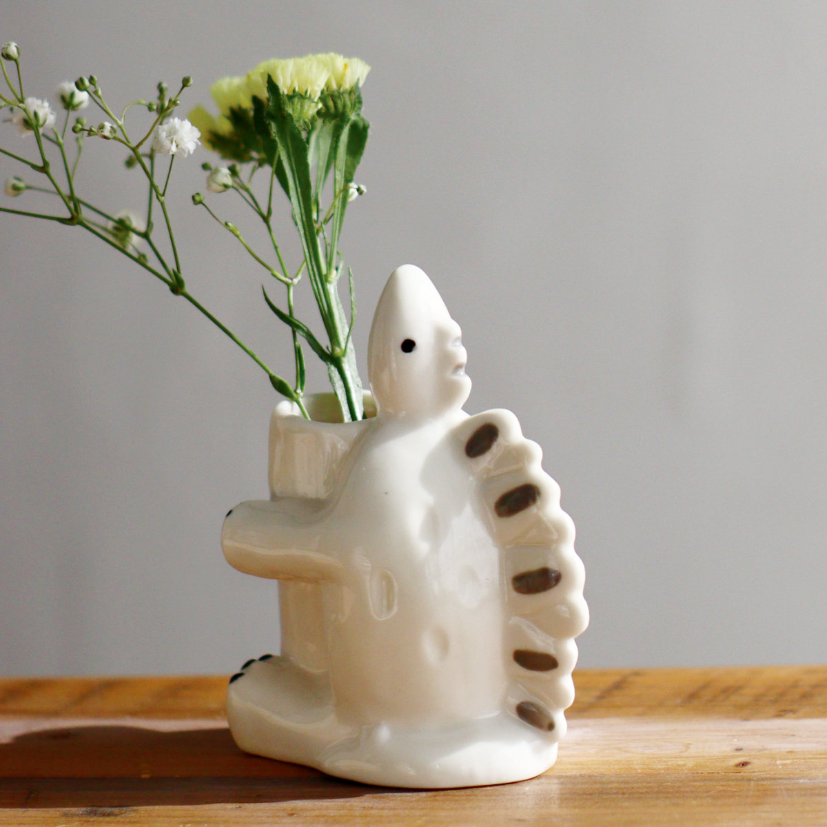 花瓶 シナリー モチーフフラワーベース 恐竜 ( 花ビン 花びん 花器 ベース フラワー 花 飾る 一輪挿し 手作り 花入れ ミニブーケ オブジェ フラワーベース 生花 おしゃれ インテリア ディスプレイ ) 【ブラキオサウルス】 ブラキオサウルス