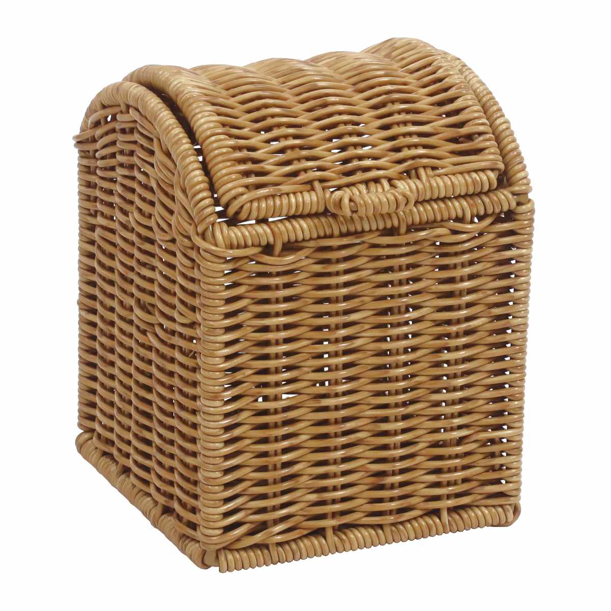 ゴミ箱 ミニサイズ 卓上 ミニダストボックス スクエア ユティルナイール ( ごみ箱 小さい コンパクト ミニ かご カゴ ラタン調 ナチュラル キッチン 洗面所 化粧室 寝室 ダストボックス おしゃれ ) 【ブラウン】 ブラウン