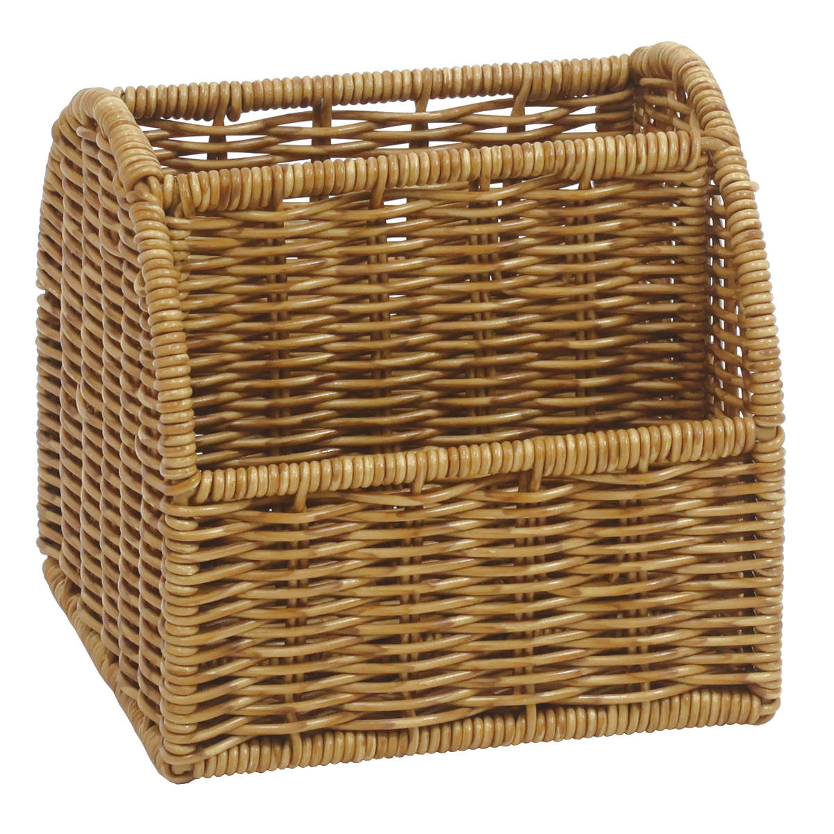 収納ボックス ユティルナイール リモコンラック 小物入れ 洗える ( かご 収納 カゴ ラタン風 水洗い 収納かご 小物収納 リビング収納 幅16×奥行16×高さ16cm 天然素材風 リモコン収納 デスク整理 丸洗い リモコン立て )