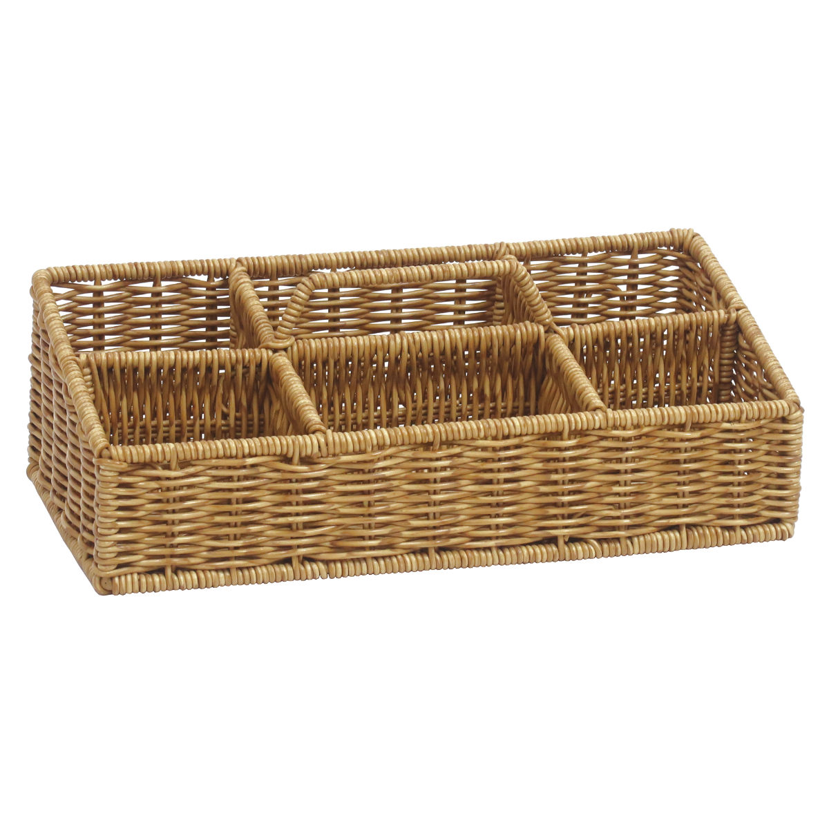 収納ボックス ユティルナイール ハンドルボックス 持ち手付き 洗える ( かご 収納 カゴ ラタン風 水洗い 収納かご 小物収納 幅32×奥行15×高さ10cm 天然素材風 リビング収納 デスク整理 卓上 持ち運び 丸洗い )