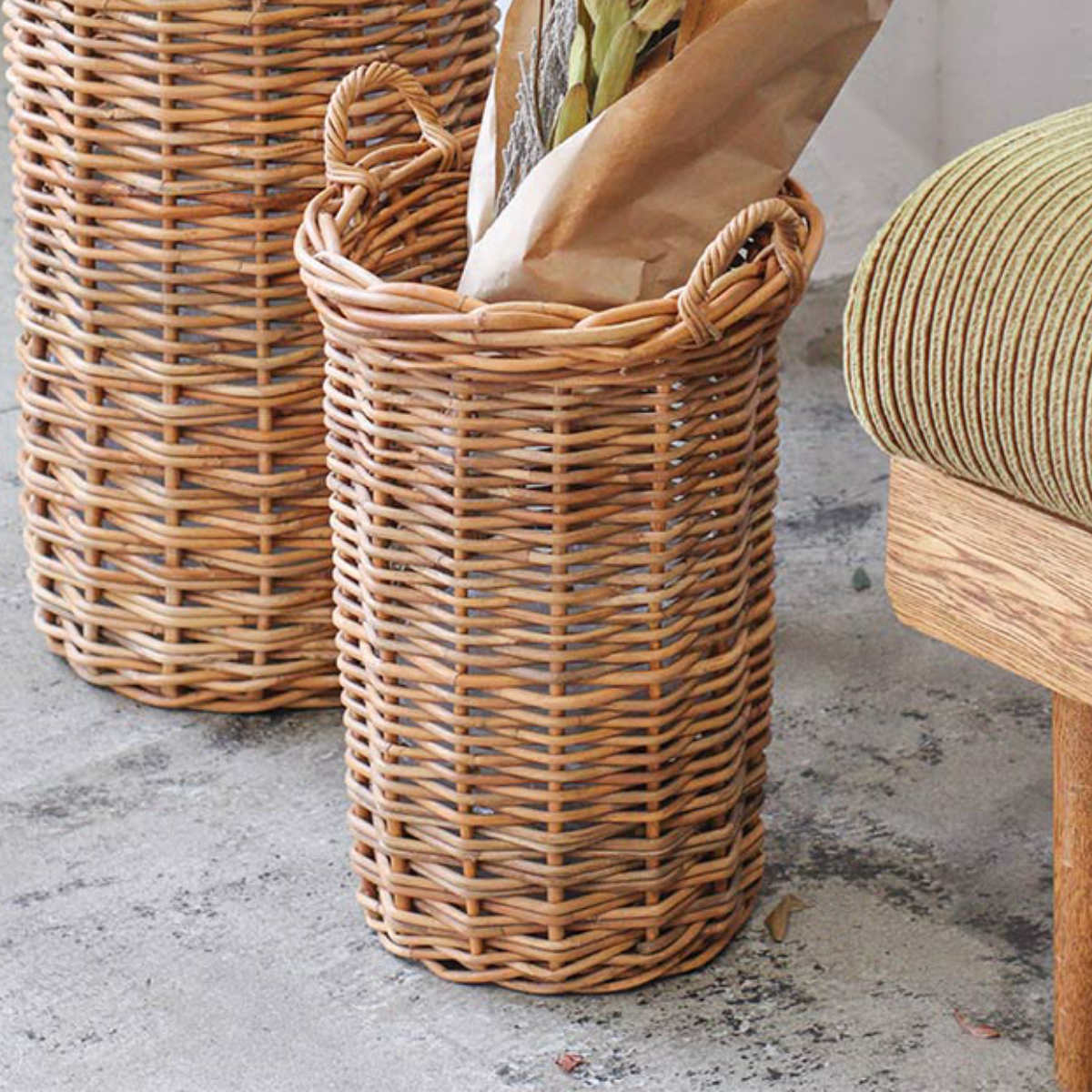 バスケット アラログ グランデバスケット S ( 収納バスケット プランターカバー ポットカバー かご カゴ 収納カゴ 小物収納 手編み 観葉植物 鉢植え 花 室内 小物入れ 収納ケース おしゃれ ドライフラワー )