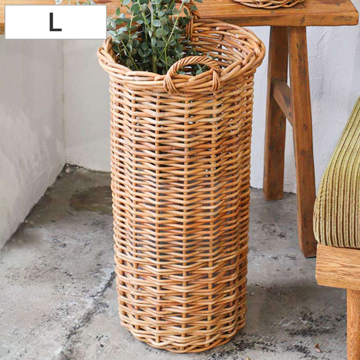 バスケット アラログ グランデバスケット L ( 収納バスケット プランターカバー ポットカバー かご カゴ 収納カゴ 小物収納 手編み 観葉植物 鉢植え 花 室内 小物入れ 収納ケース おしゃれ ドライフラワー )