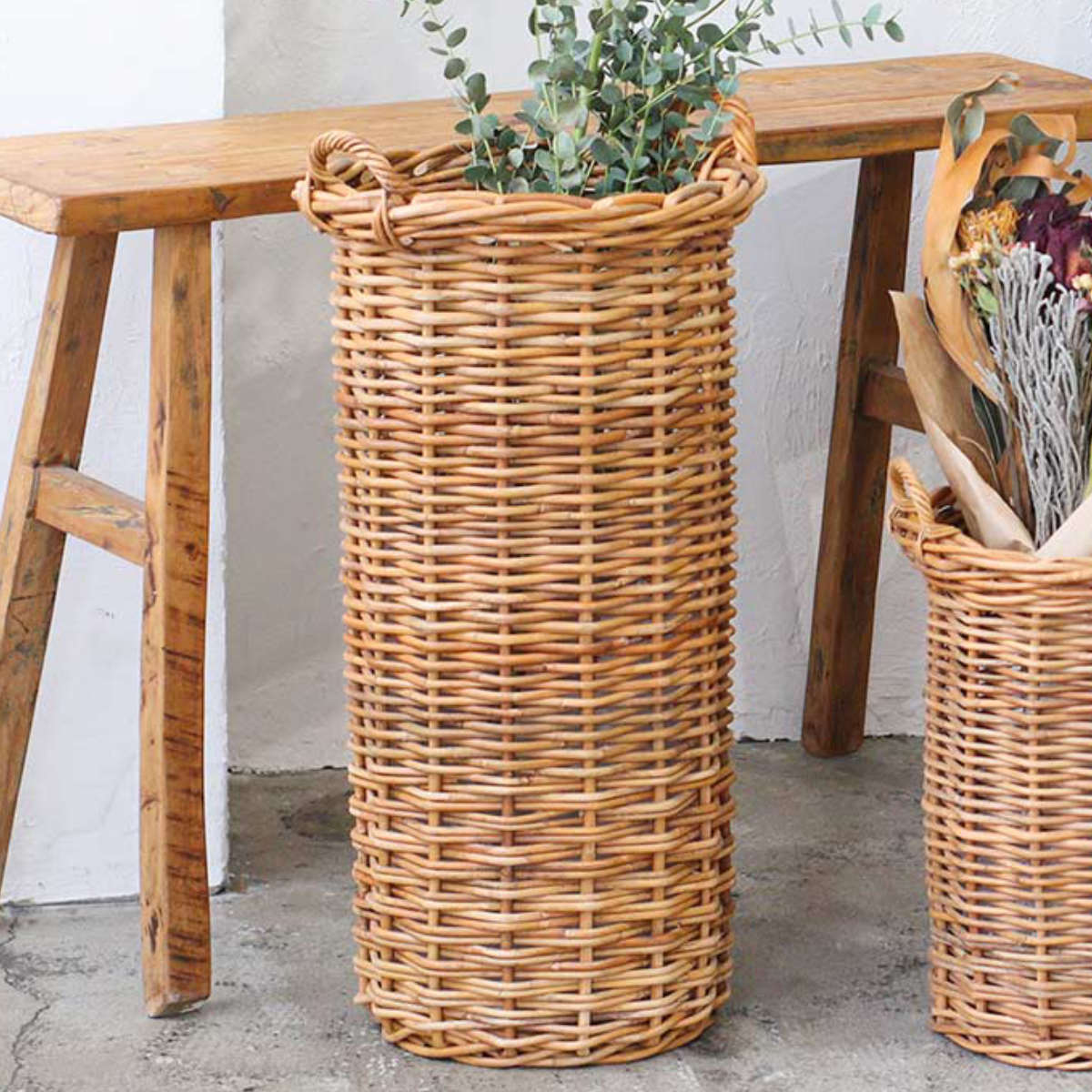 バスケット アラログ グランデバスケット L ( 収納バスケット プランターカバー ポットカバー かご カゴ 収納カゴ 小物収納 手編み 観葉植物 鉢植え 花 室内 小物入れ 収納ケース おしゃれ ドライフラワー )