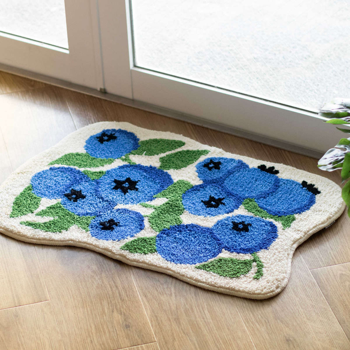 玄関マット EIBORIE フルーツフロアマット 室内 ( マット ラグ 洗える フルーツ かわいい 敷き物 インテリア ふわふわ 滑り止め 幅70cm キッチン リビング 寝室 洗面所 ランドリー 室内用マット 玄関 脱衣所 洗面 ポップ ) 【ペアー】 ペアー