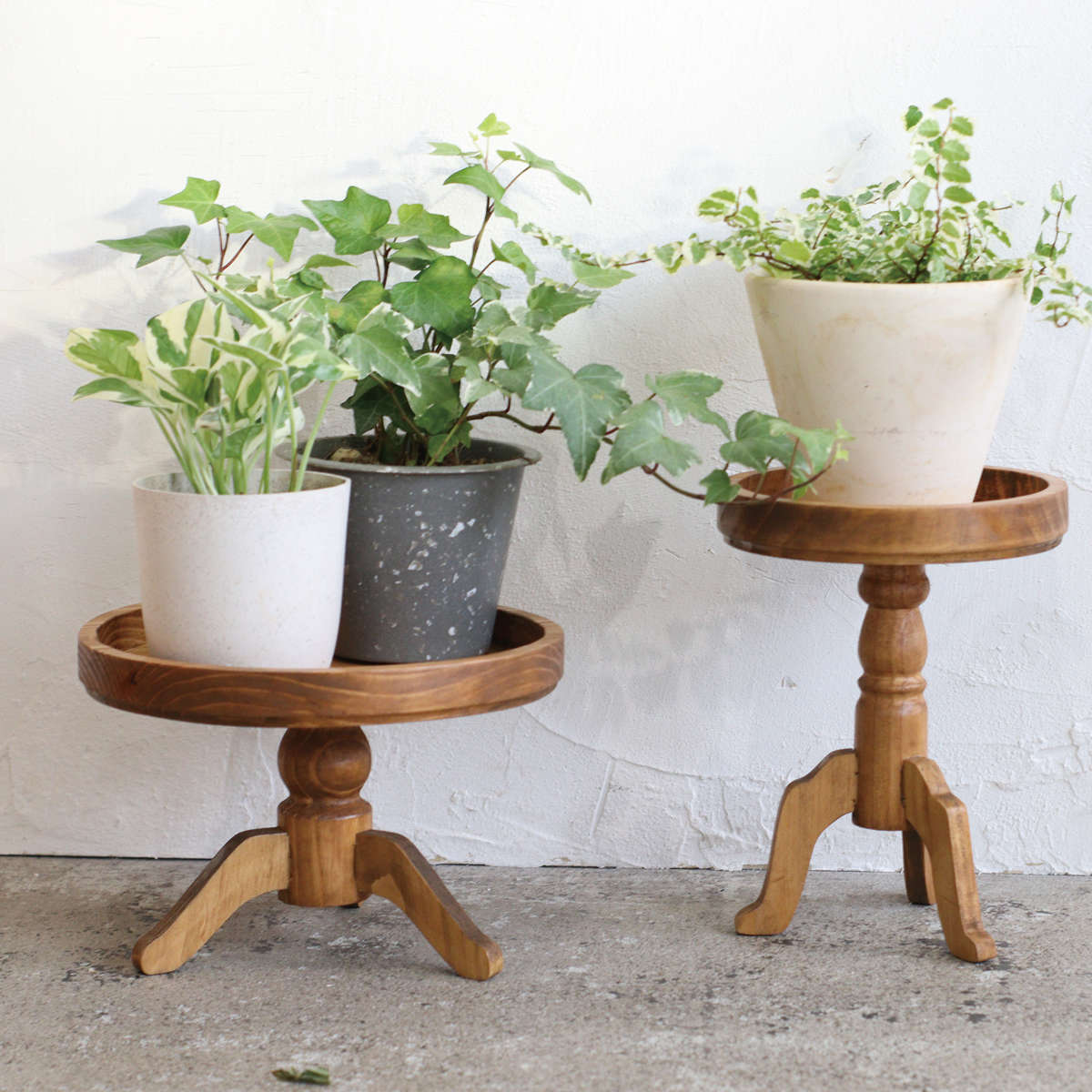 花台 ナインマーケ パインポットスタンド ロー ( プランター台 フラワーラック 飾り台 プランターラック フラワー スタンド 室内 飾る 台 脚付き 置く 植物 観葉植物 花 園芸 木製 天然木 )