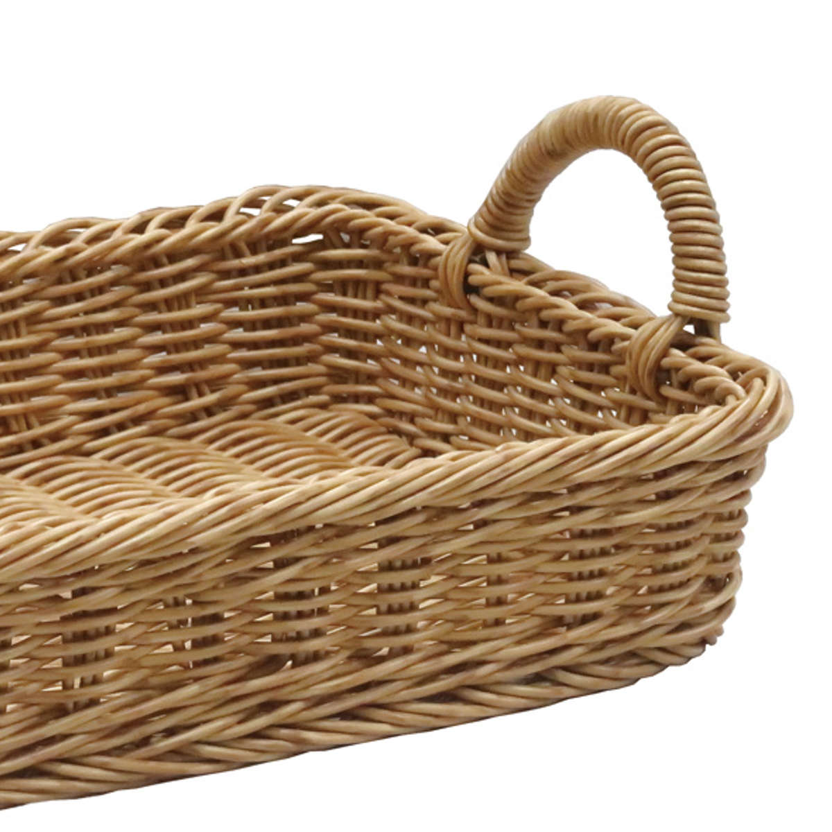 キッチンバスケット ユティル トレイ L ( 洗える 洗えるバスケット バスケット 籐カゴ風バスケット 小物入れ キッチン 収納 かご カゴ 籠 籐かご風 小物収納 北欧 北欧風 ナチュラル ) 【ブラウン】 ブラウン