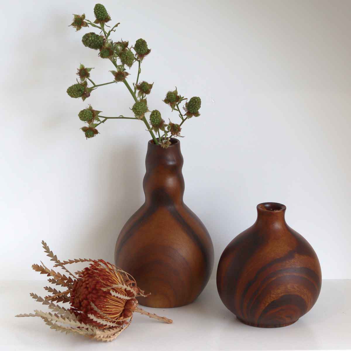 花瓶 シナリーグレインベース オスカー ( 花ビン 花びん 花器 フラワーベース フラワー 花 飾る 花入れ 陶器製 陶器 木目調 おしゃれ 一輪挿し )