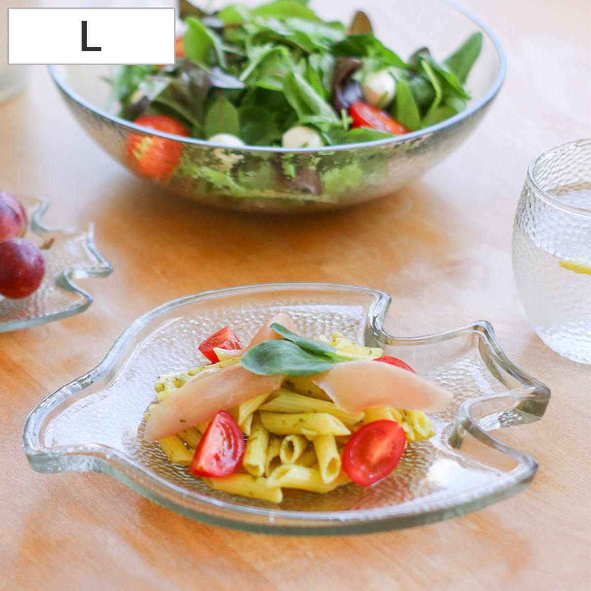 プレート シナリー ガラスバードプレート L （ 21cm ガラス バードプレート 皿 お皿 小鳥 食器 シンプル 北欧 おしゃれ かわいい 使いやすい アクセサリートレー ）