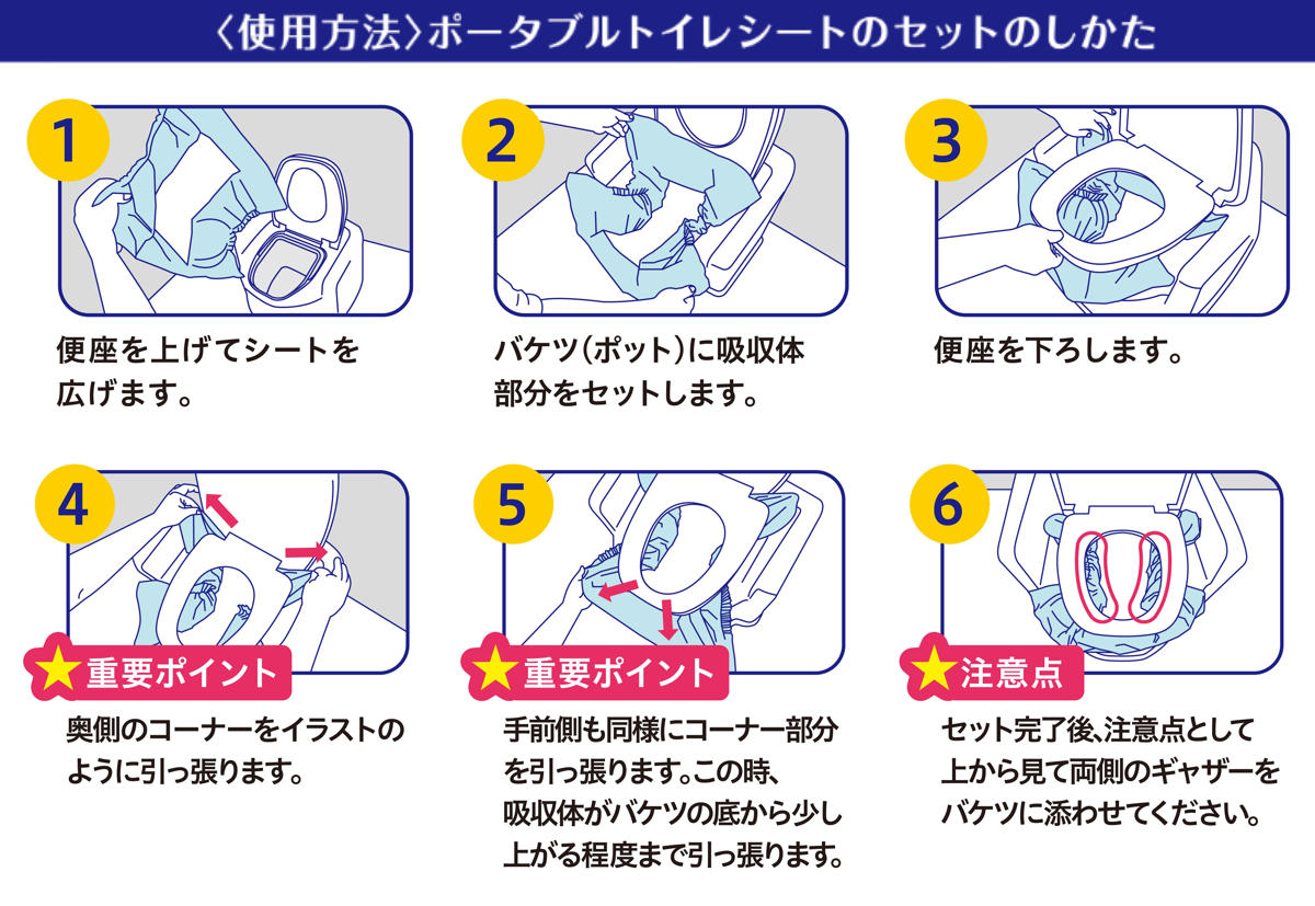 ポータブルトイレシート 10枚入り ミナラーク ( 介護用 トイレ ポータブルトイレ シート 使い捨て 排泄物 処理 簡単 強力消臭 災害用トイレ 汚物処理 処理袋 簡易トイレ用 携帯トイレ 非常時 非常用トイレ )