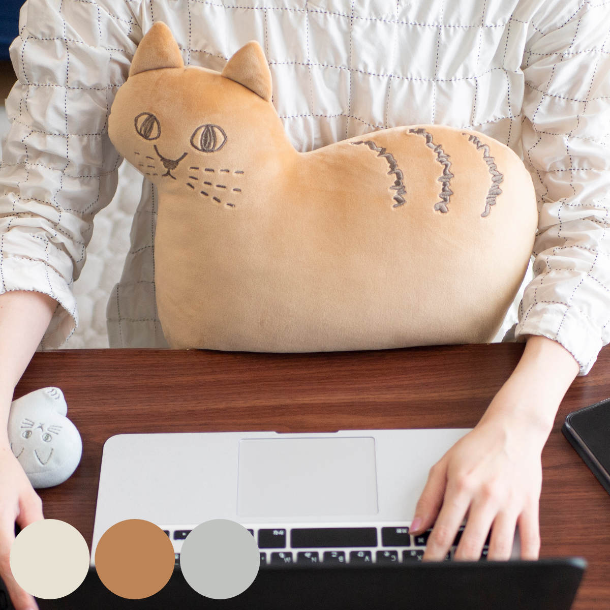 姿勢サポート 低反発まくら 猫背改善 頭・首・背中サポート dショッピング |クッション にゃふにゃふ 姿勢サポート