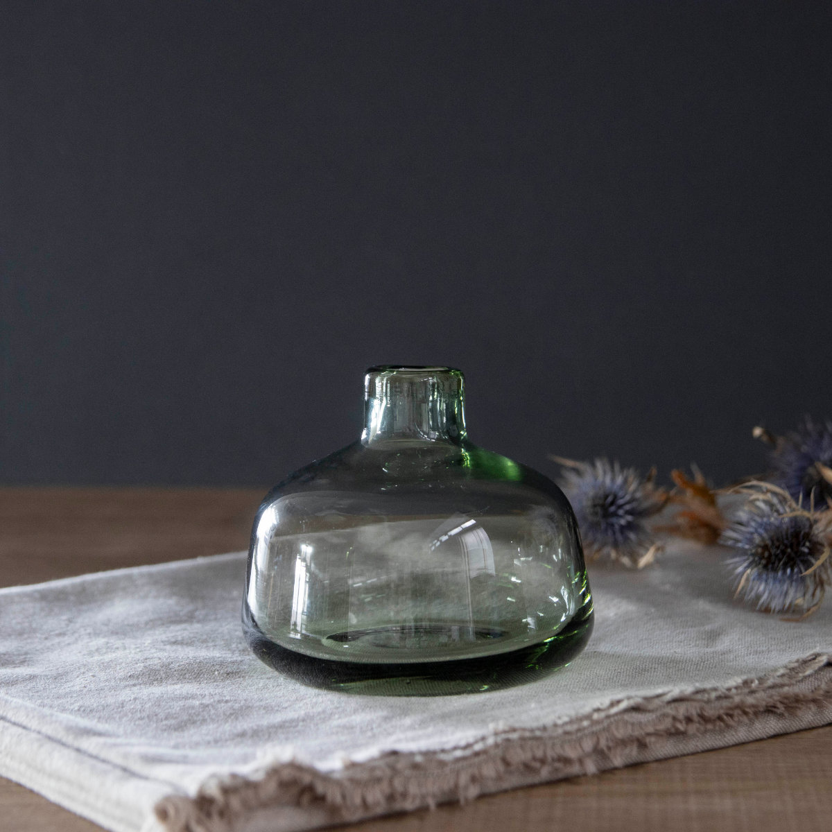 花瓶 ガラスベース ミスルトー ラウンド ショート ( 花ビン 花びん 花器 ベース フラワーベース フラワー 花 飾る 花入れ ガラス ガラス製 クリア 透明 おしゃれ 一輪挿し )