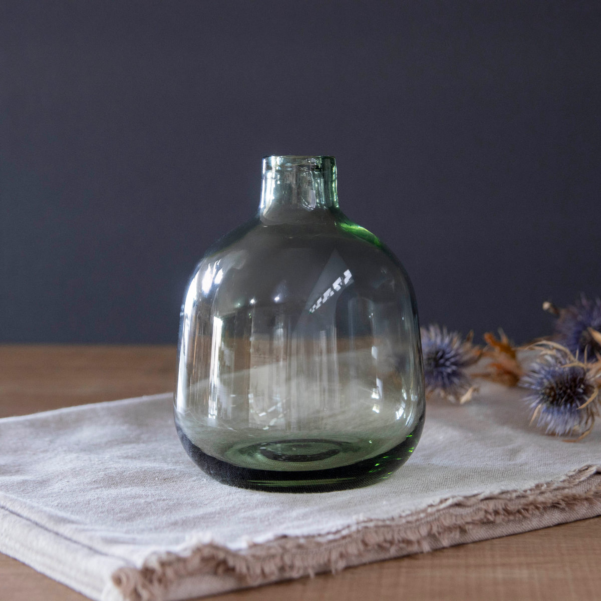 花瓶 ガラスベース ミスルトー ラウンド ミドル ( 花ビン 花びん 花器 ベース フラワーベース フラワー 花 飾る 花入れ ガラス ガラス製 クリア 透明 おしゃれ 一輪挿し )