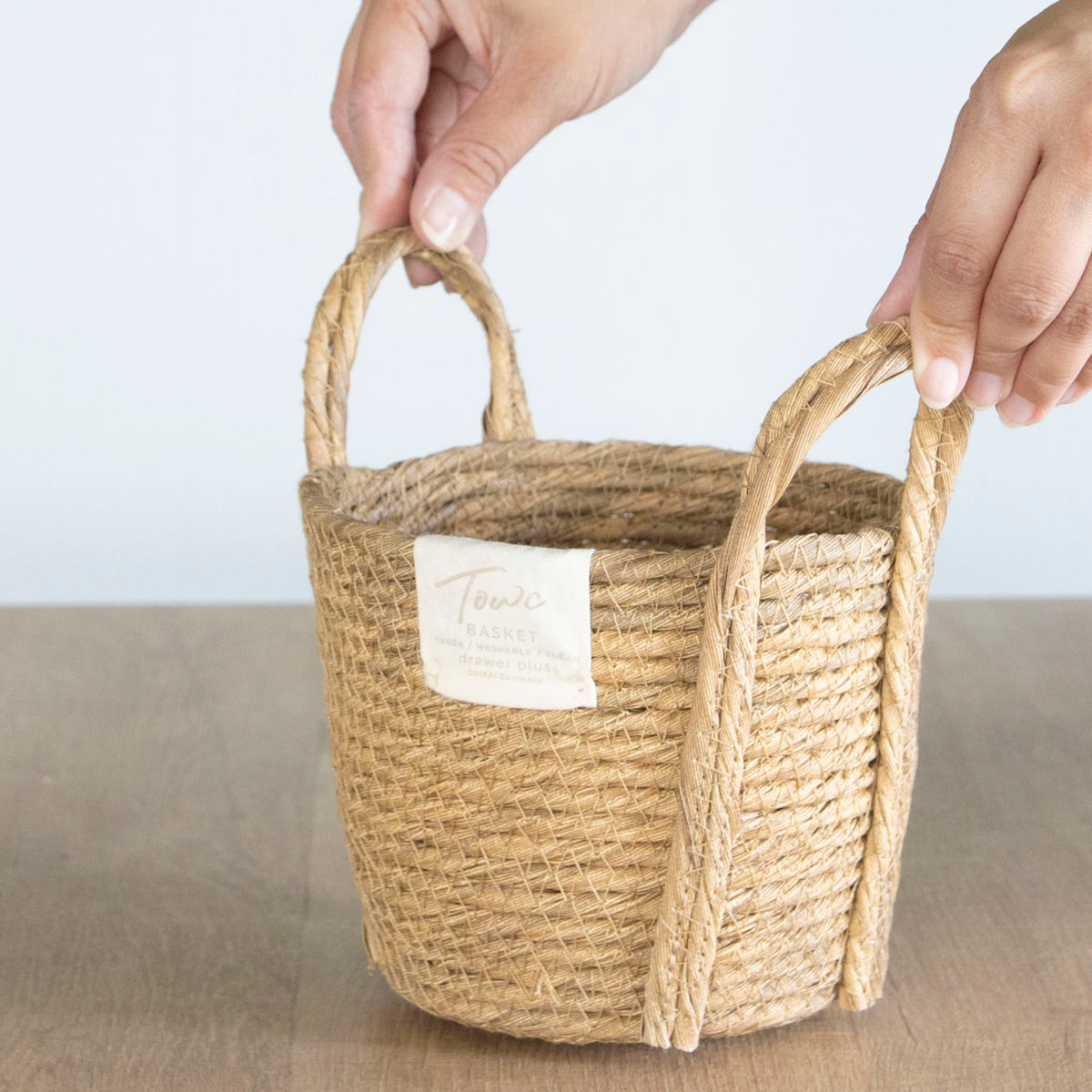 鉢カバーモネ フェイクPE バスケットラウンド S ( プランターカバー ポットカバー かご カゴ バスケット 収納カゴ 小物収納 手編み 観葉植物 鉢植え 花 室内 小物入れ おしゃれポット 鉢ポット 水洗い 植木鉢カバー 4号鉢 丸型 ) 【ナチュラル】 ナチュラル