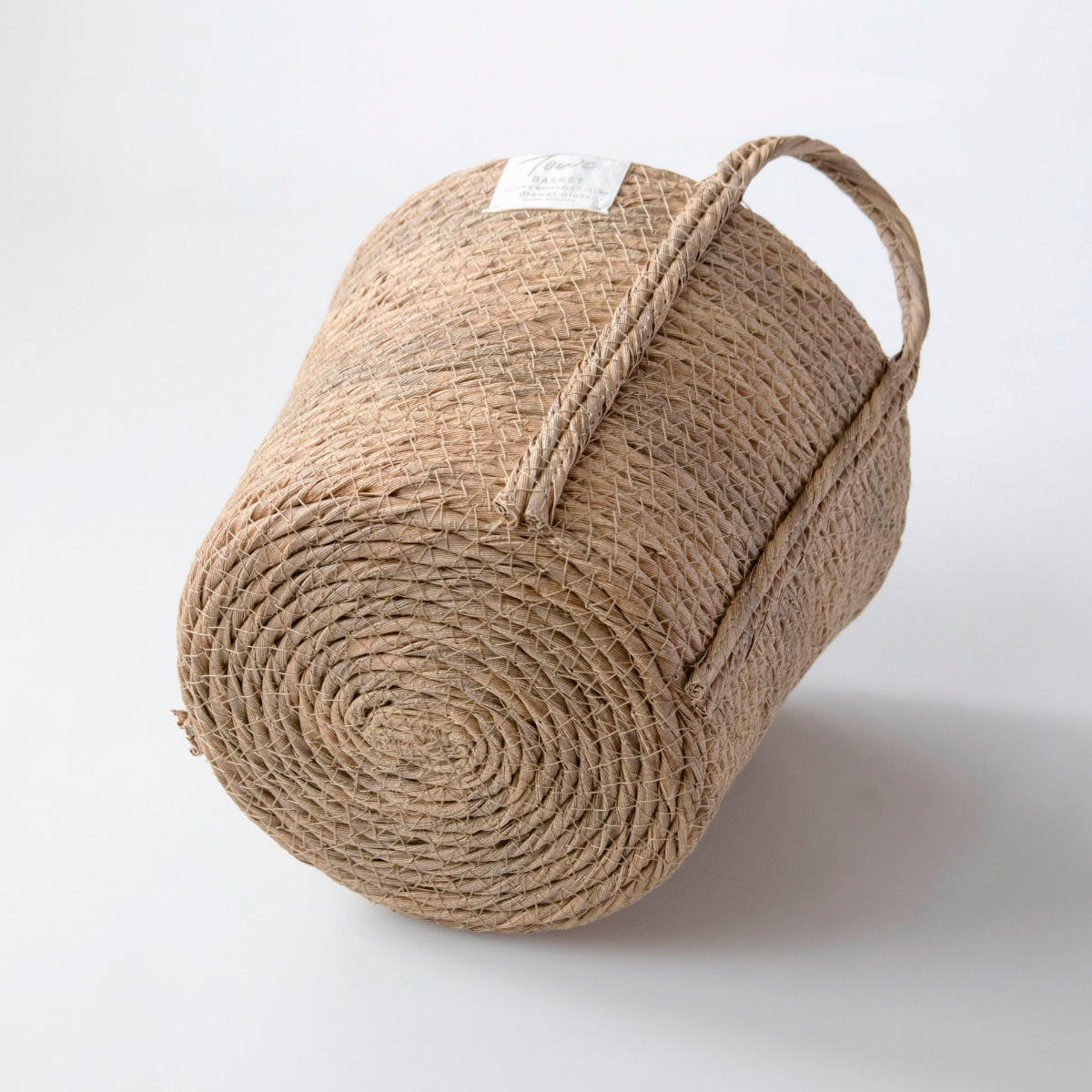 鉢カバーモネ フェイクPE バスケットラウンド M ( プランターカバー ポットカバー かご カゴ バスケット 収納カゴ 小物収納 手編み 観葉植物 鉢植え 花 室内 小物入れ 鉢ポット 水洗い 植木鉢カバー 5号鉢 6号鉢 丸型 ) 【ナチュラル】 ナチュラル