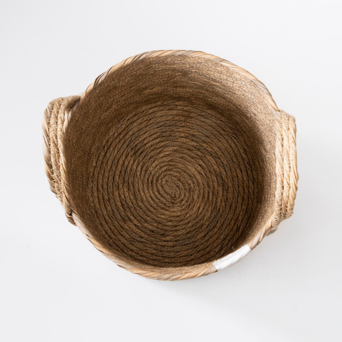 鉢カバーモネ フェイクPE バスケットラウンド L ( プランターカバー ポットカバー かご カゴ バスケット 収納カゴ 小物収納 手編み 観葉植物 鉢植え 花 室内 小物入れ 鉢ポット 水洗い 植木鉢カバー 7号鉢 8号鉢 丸型 ) 【ブラウン】 ブラウン