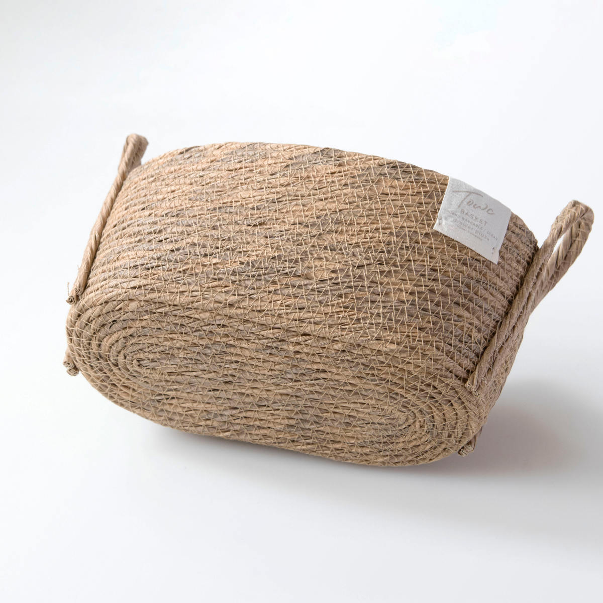 鉢カバーモネ フェイクPE バスケットオーバル S ( プランターカバー ポットカバー かご カゴ バスケット 収納カゴ 小物収納 手編み 観葉植物 鉢植え 花 室内 小物入れ おしゃれポット 鉢ポット 水洗い 植木鉢カバー 楕円型 ) 【ブラウン】 ブラウン