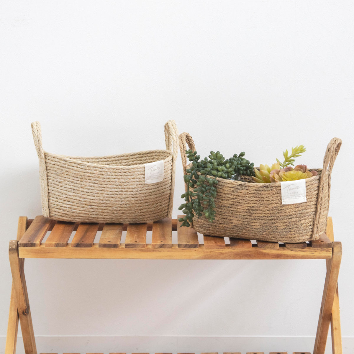 鉢カバーモネ フェイクPE バスケットオーバル S ( プランターカバー ポットカバー かご カゴ バスケット 収納カゴ 小物収納 手編み 観葉植物 鉢植え 花 室内 小物入れ おしゃれポット 鉢ポット 水洗い 植木鉢カバー 楕円型 ) 【ブラウン】 ブラウン