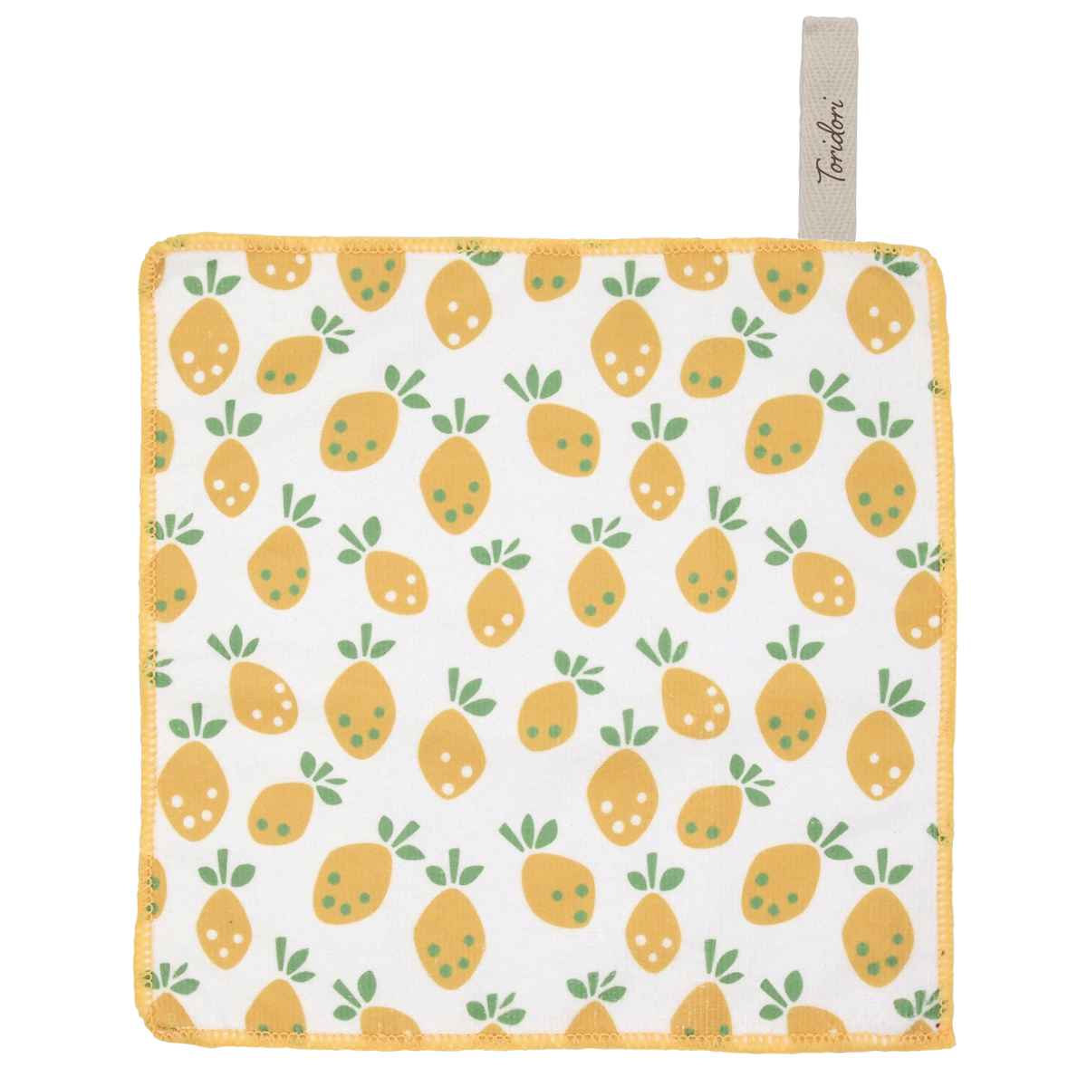 キッチンクロス トリドリ マイクロファイバータオル 3枚組 ( 食器拭き マイクロファイバー クロス 布巾 吸水 速乾 キッチンタオル マルチ 水切り 食器 台拭き ダスター シンク周り キッチンアイテム かわいい ループ付き ) 【レモン】 レモン