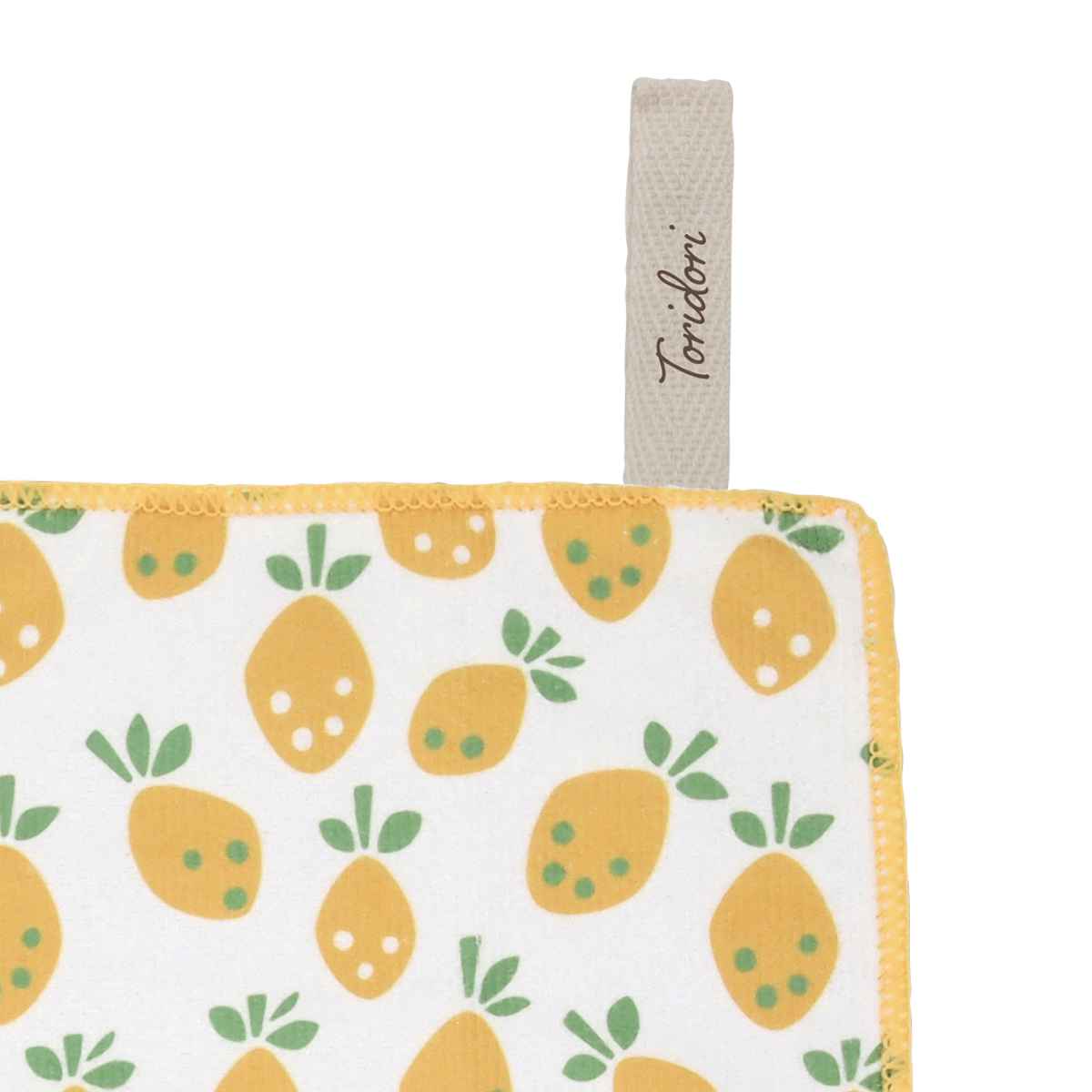 キッチンクロス トリドリ マイクロファイバータオル 3枚組 ( 食器拭き マイクロファイバー クロス 布巾 吸水 速乾 キッチンタオル マルチ 水切り 食器 台拭き ダスター シンク周り キッチンアイテム かわいい ループ付き ) 【レモン】 レモン