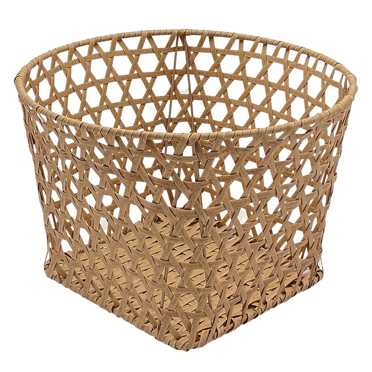 キッチン 収納ケース バンブス フェイクPE焼竹 キッチンバスケット ラウンド L ( 直径30cm 高さ20cm カゴ 丸 手編み 収納 水洗い 天然素材風 収納かご 深型 小物収納 小物入れ おしゃれ 丈夫 ハンドメイド 洗面所 ランドリー )