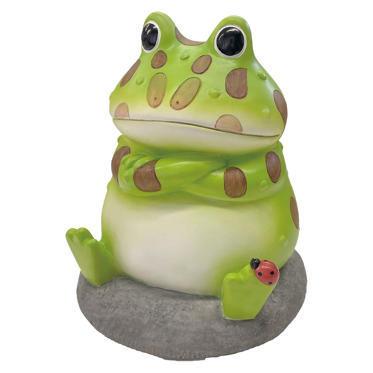 ガーデンオーナメント カエル コポー ガーデン ツノガエルとテントウムシ （ Copeau 置き物 コポタロウ かえる 蛙 グッズ オーナメント ガーデニング ガーデンマスコット エントランス 庭 雑貨 庭飾り インテリア 玄関 ディスプレイ ）