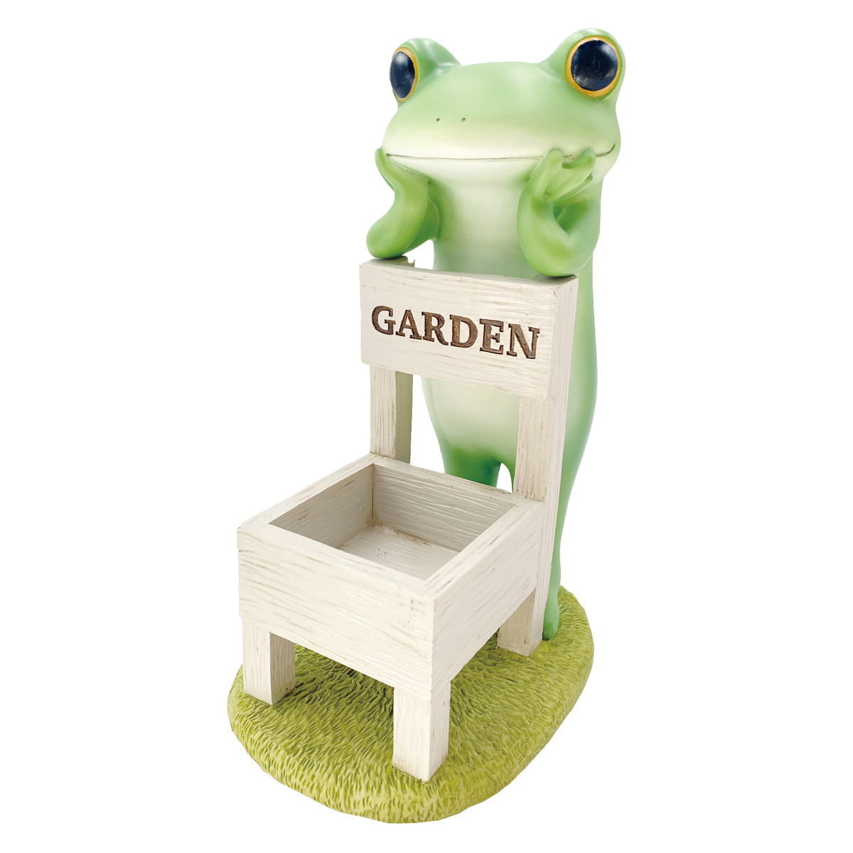 ガーデンオーナメント カエル コポー ガーデン 早く大きくなりますように （ Copeau 置き物 コポタロウ かえる 蛙 グッズ オーナメント ガーデニング ガーデンマスコット エントランス 庭 雑貨 庭飾り インテリア 玄関 ディスプレイ ）