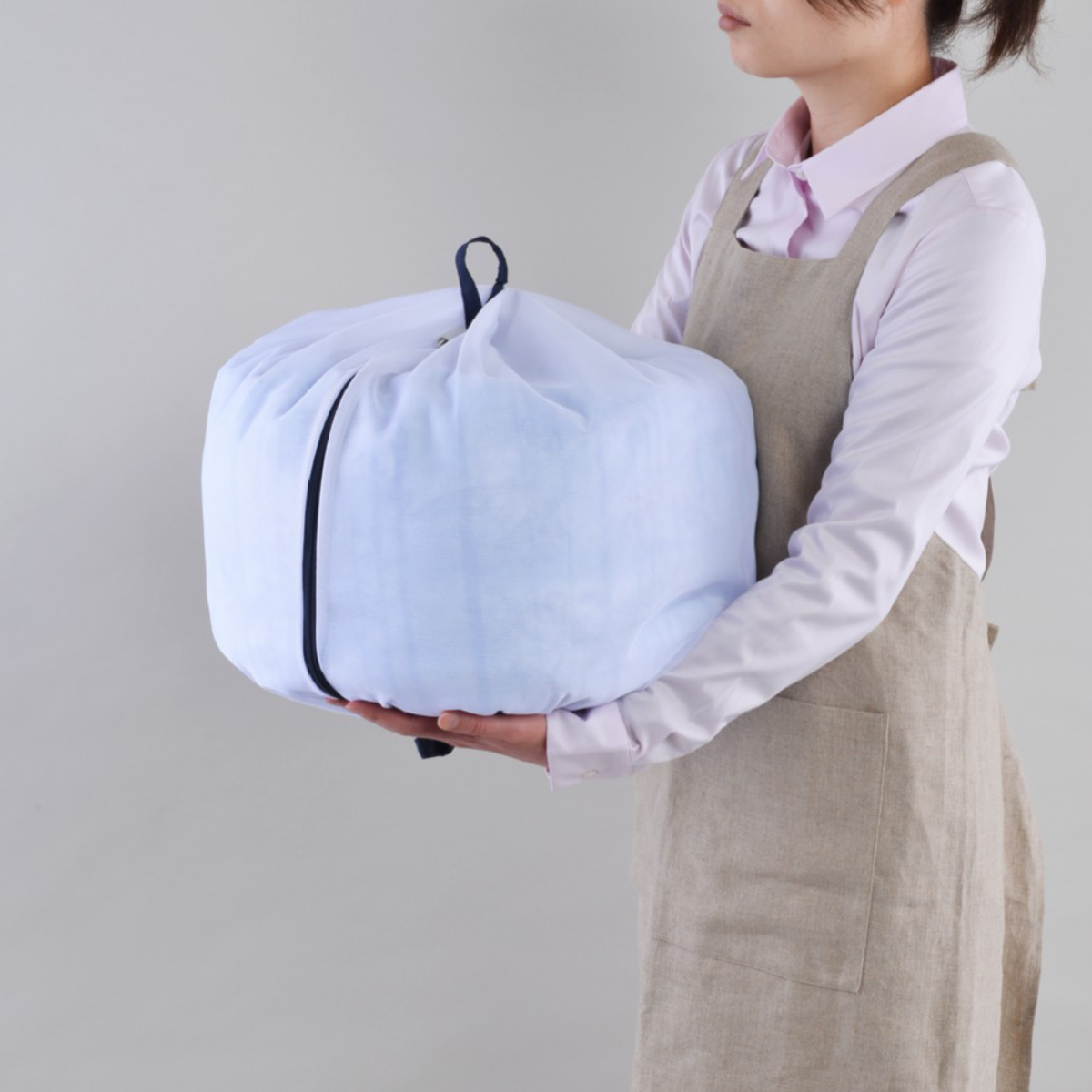 洗濯ネット 大型 大容量 50cm 特大 ふくらむ洗濯ネット ( ネット 毛布 タオルケット 寝具 布団 ふとん 大物用 縦型 ドラム式 乾燥機対応 まとめ洗い 衣替え 寝具用 大きめ 大物洗い 洗濯用ネット ランドリーネット )