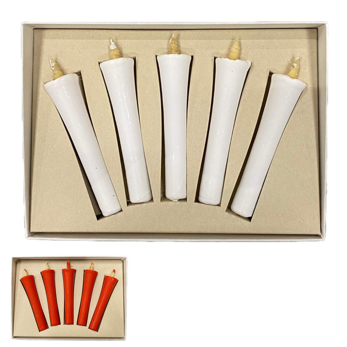 和ろうそく 2号 5本入り 箱入り 仏具 日本製 （ 大與 和ローソク 蝋燭 ろうそく 米ぬか蝋 キャンドル ご進物 お供え 贈り物 国産 植物蝋 職人 手作り 仏壇 神棚 神具 ） 【白】