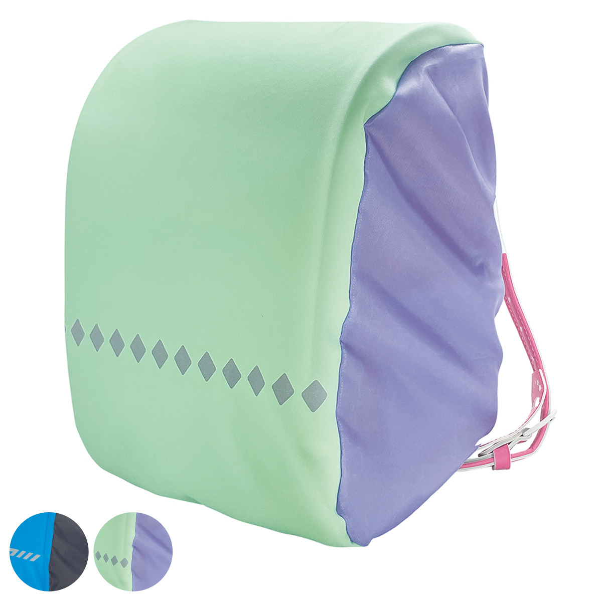 ランドセル レインカバー のびーる 反射プリント付き 収納袋付き （ 雨よけカバー 撥水 女の子 男の子 子ども キッズ 小学生 雨具 レイングッズ 雨除け 雨よけ 雨用 カバー シンプル 通学 入学 学校 ） 【ブルーブラック】