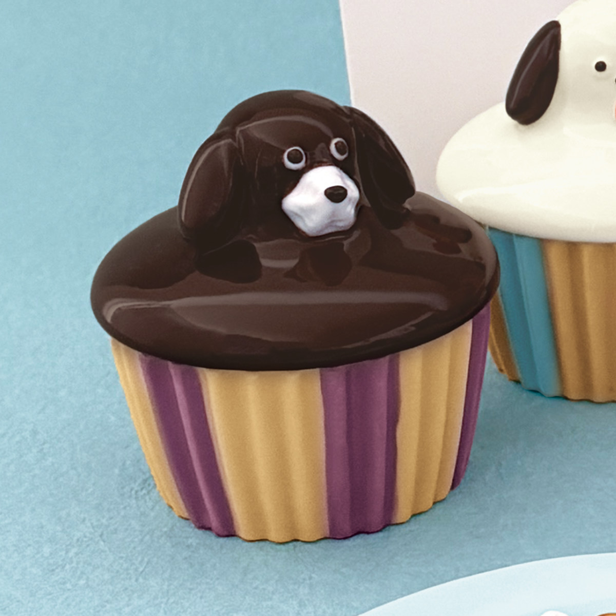 小物入れ カップケーキ アクセサリーケース （ アクセサリー収納 イヌ メゾンテリア かわいい 小物 置き物 オブジェ インテリア 飾り 陶製 カップケーキ型 Maison terrier 小物収納 コンパクト ニッチ 飾る 可愛い リビング 卓上 ）