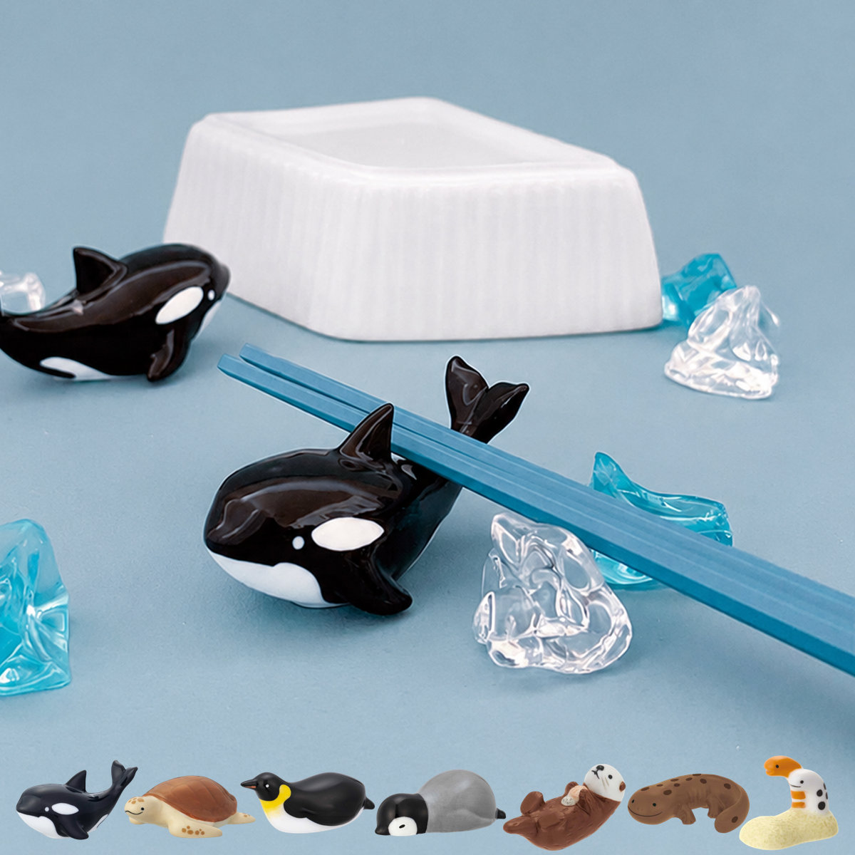 箸置き まりん箸置き （ 陶器 るんるんまりん 箸おき お箸置き 海の生き物 はしおき カトラリーレスト 水族館 動物 アニマル マリン雑貨 癒し コレクション インテリア かわいい ） 【コウテイペンギンヒナ】