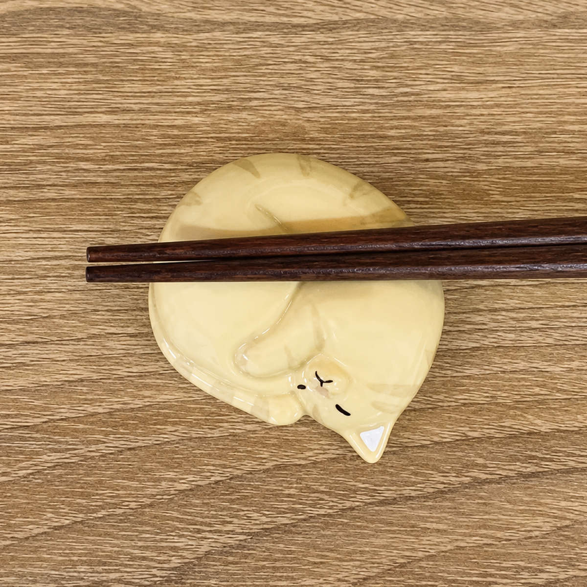 箸置き ねこの箸置き アンモニャイト ( 箸おき お箸置き カトラリー 陶器 寝姿 立体 モチーフ かわいい おしゃれ 癒し ほっこり )