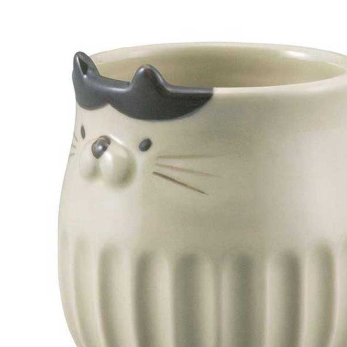 マグカップ しのぎのねこマグ ( 280ml マグ マグコップ カップ 食器 電子レンジ対応 陶器 キャット ネコ ナチュラル かわいい シンプル おしゃれ ) 【クロ】 クロ