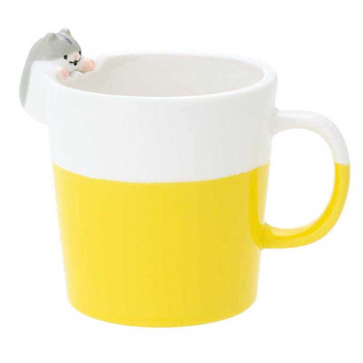 マグカップ がじがじマグ ( 陶器 マグ はむころん マグコップ カップ 食器 ハムスター 動物 アニマル かわいい ) 【ブラウン】 ブラウン