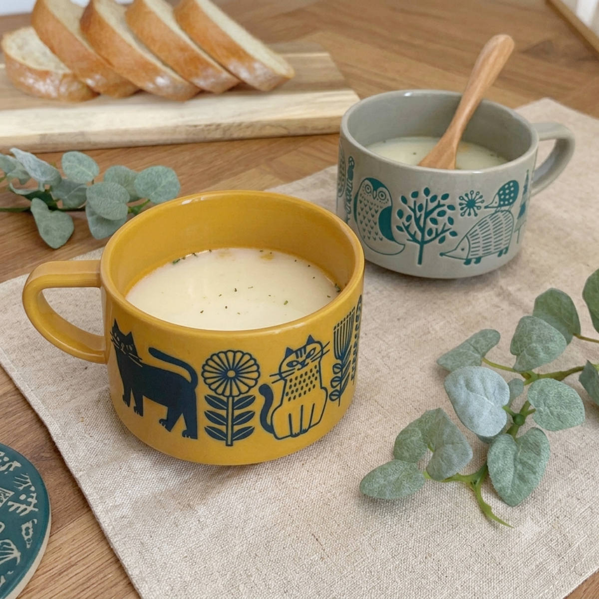 ボウル fikalyckaスープマグ ( 300ml マグ マグカップ マグコップ カップ 食器 陶器 北欧風 北欧 おしゃれ ナチュラル かわいい ) 【アイボリー】 アイボリー