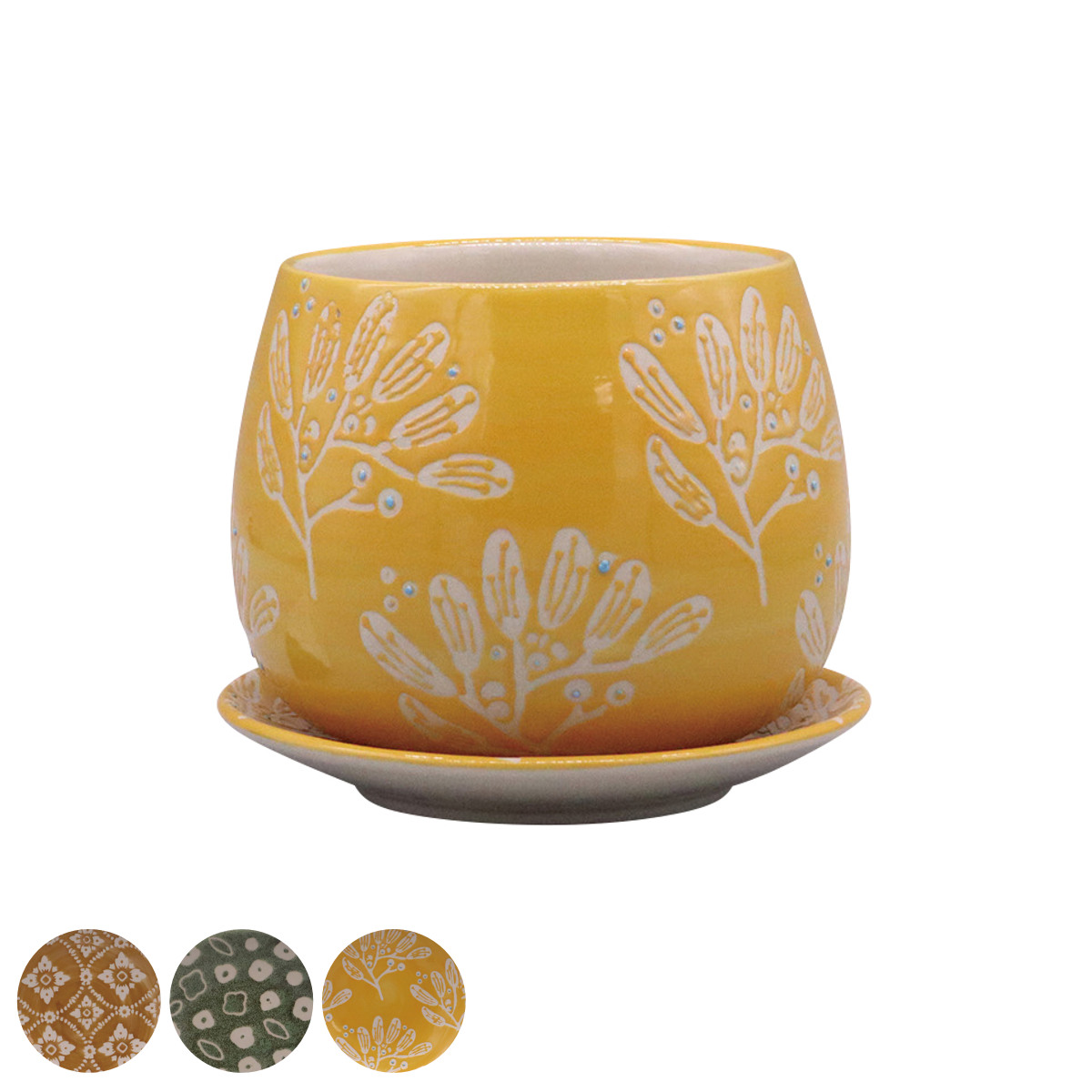 植木鉢 ポーリッシュポット Bタイプ ( フラワーポット プラントポット プランターポット 鉢 鉢植え 陶器 インテリア 植え替え おしゃれ 観葉植物 多肉植物 サボテン 園芸 受け皿 水抜き穴 ) 【グリーン】