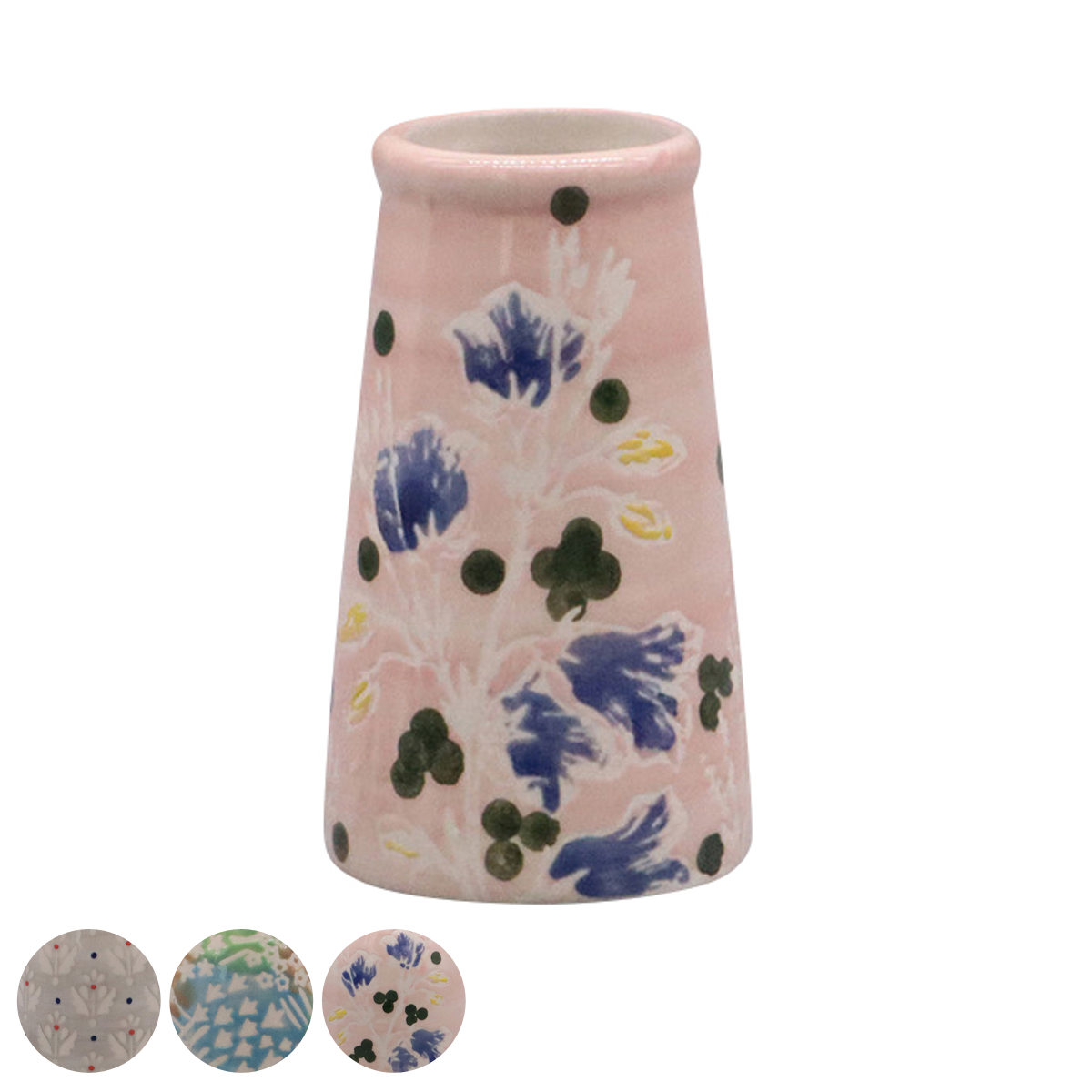 花瓶 ポーリッシュフラワーベース B ( 花ビン 花びん 花器 ベース フラワー 花 飾る 一輪挿し 陶器 花入れ ミニブーケ オブジェ フラワーベース 生花 おしゃれ インテリア ディスプレイ ) 【ピンク】