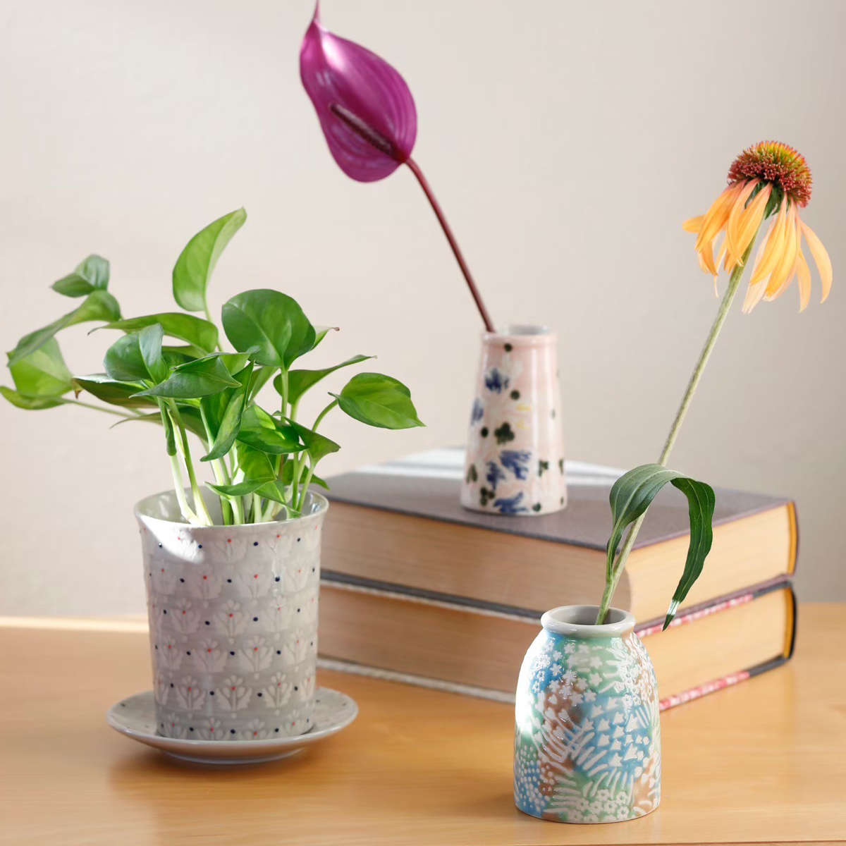 植木鉢 ポーリッシュポット A ( フラワーポット プラントポット プランターポット 鉢 鉢植え 陶器 インテリア 植え替え おしゃれ 観葉植物 多肉植物 サボテン 園芸 受け皿 水抜き穴 ) 【ミント】 ミント