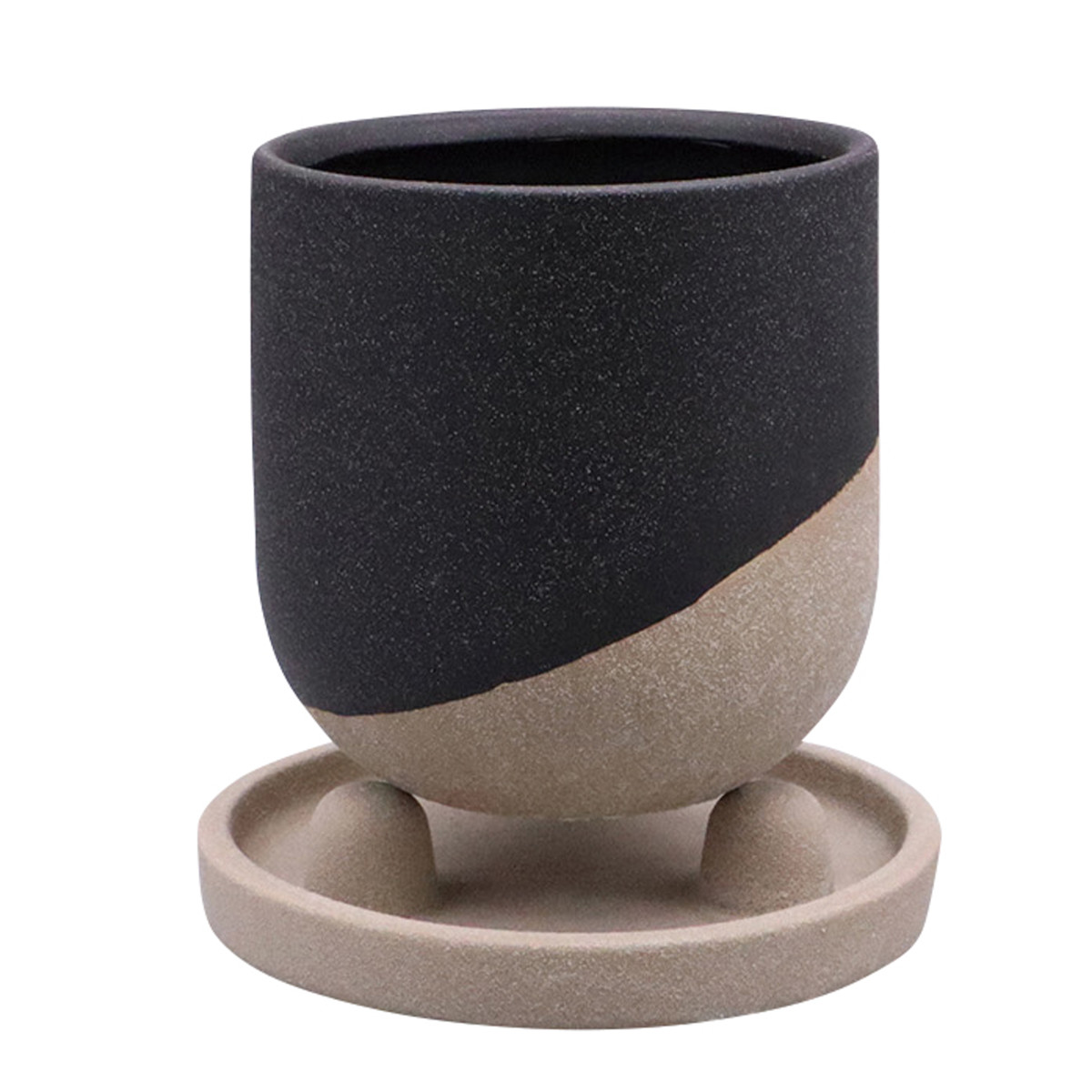 植木鉢 レヒーポット Dタイプ 受け皿付き ( フラワーポット プラントポット プランターポット 鉢 鉢植え 陶器 インテリア 植え替え おしゃれ 観葉植物 多肉植物 サボテン 園芸 受け皿 水抜き穴 ) 【ホワイト】 ホワイト