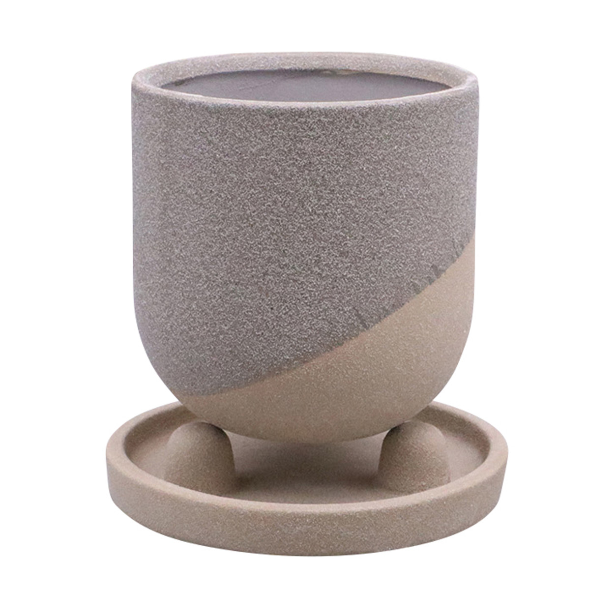 植木鉢 レヒーポット Dタイプ 受け皿付き ( フラワーポット プラントポット プランターポット 鉢 鉢植え 陶器 インテリア 植え替え おしゃれ 観葉植物 多肉植物 サボテン 園芸 受け皿 水抜き穴 ) 【ホワイト】 ホワイト