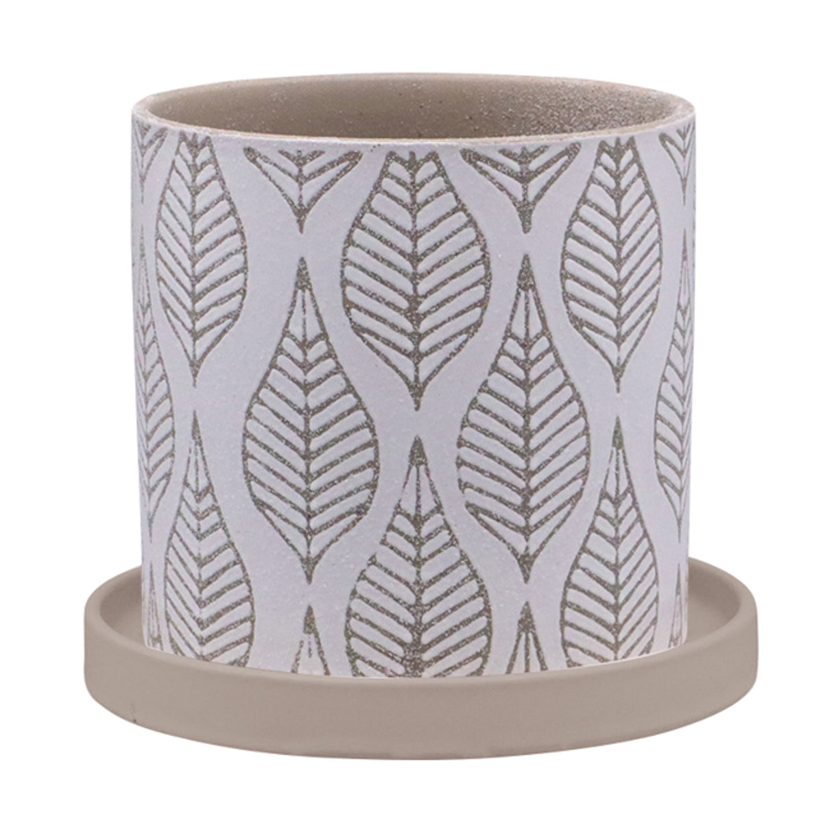 植木鉢 グリッグポット 受け皿付き ( フラワーポット プラントポット プランターポット 鉢 鉢植え 陶器 インテリア 植え替え おしゃれ 観葉植物 多肉植物 サボテン 園芸 受け皿 水抜き穴 ) 【唐草模様×ブルー】 唐草模様×ブルー