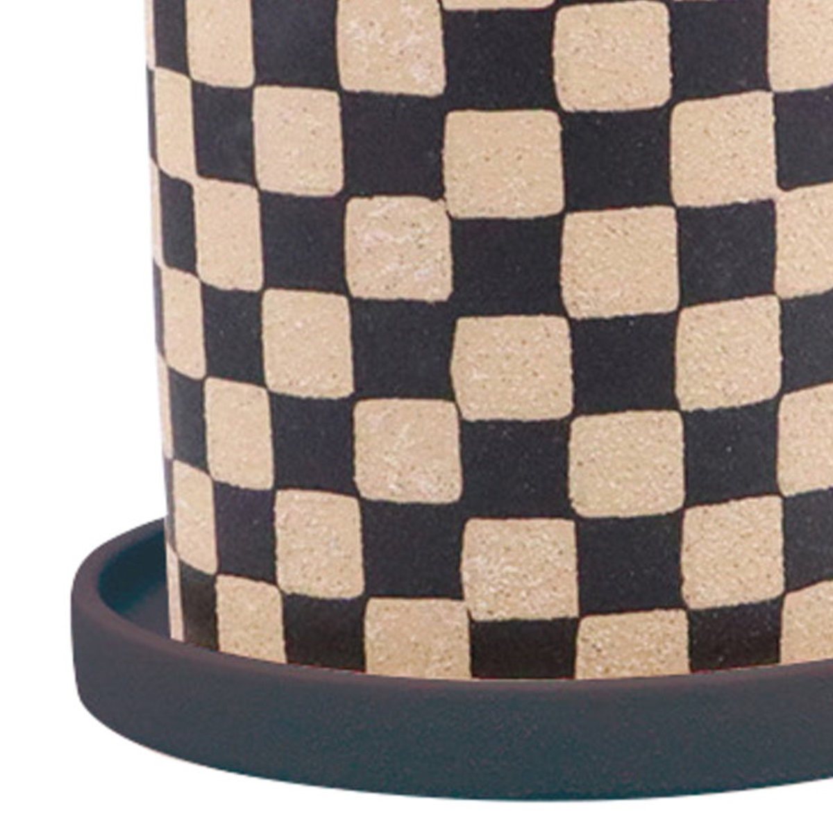 植木鉢 ソンブラポット S 受け皿付き ( フラワーポット プラントポット プランターポット 鉢 鉢植え 陶器 インテリア 植え替え おしゃれ 観葉植物 多肉植物 サボテン 園芸 受け皿 水抜き穴 ) 【ブラック】 ブラック