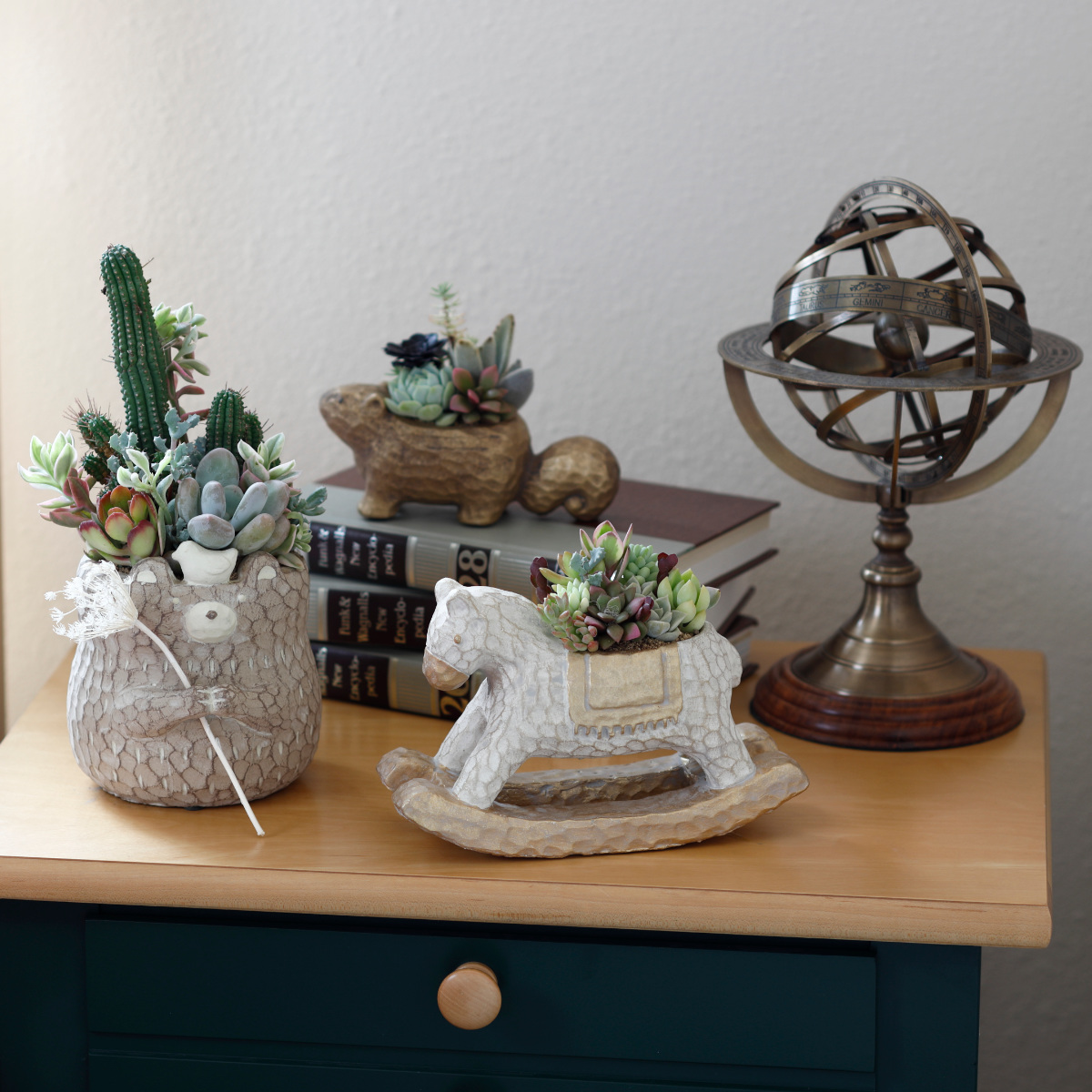 植木鉢 シルワポット リス S ( プラントポット 植物用ポット ポット 卓上ポット 鉢 りす 鉢カバー プランターカバー 植物 花 観葉植物 多肉植物 サボテン 園芸 インテリア 雑貨 ガーデニング用品 ) 【アイボリー】 アイボリー