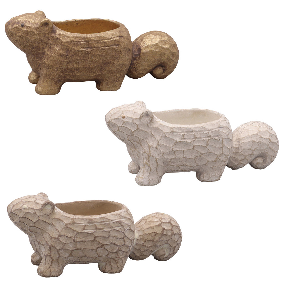 植木鉢 シルワポット リス S ( プラントポット 植物用ポット ポット 卓上ポット 鉢 りす 鉢カバー プランターカバー 植物 花 観葉植物 多肉植物 サボテン 園芸 インテリア 雑貨 ガーデニング用品 ) 【アイボリー】 アイボリー