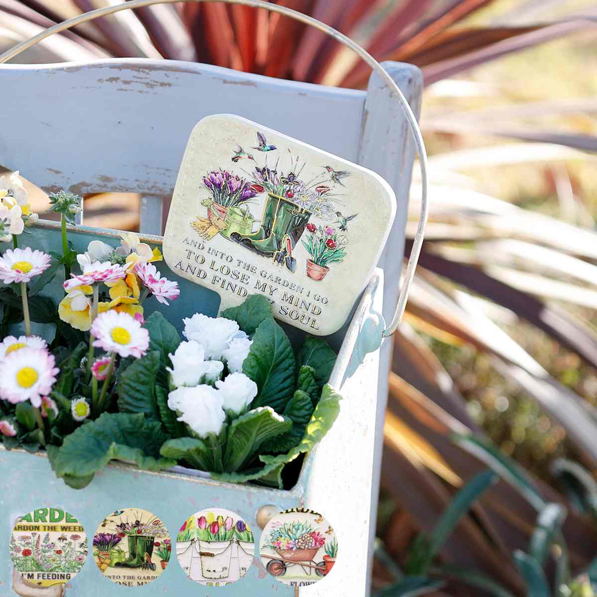 ガーデンピック アペーゴピック （ ピック ガーデニング雑貨 園芸 ガーデニング用品 フラワーピック セラミック インテリア 小さい プレート 花 ガーデン 鉢植え オーナメント おしゃれ ） 【フレッシュフラワー】