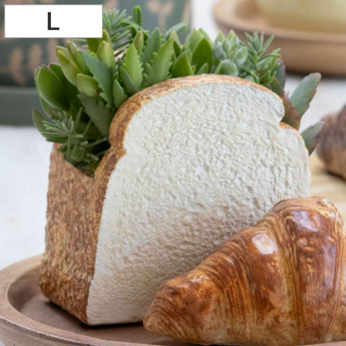 植木鉢 グテ サンドイッチ L （ プランター プラントポット 植物用ポット ポット 鉢 置物 オブジェ ガーデンオーナメント 植物 花 ドライフラワー 観葉植物 多肉植物 園芸 インテリア 収納 セメント パン型 ）