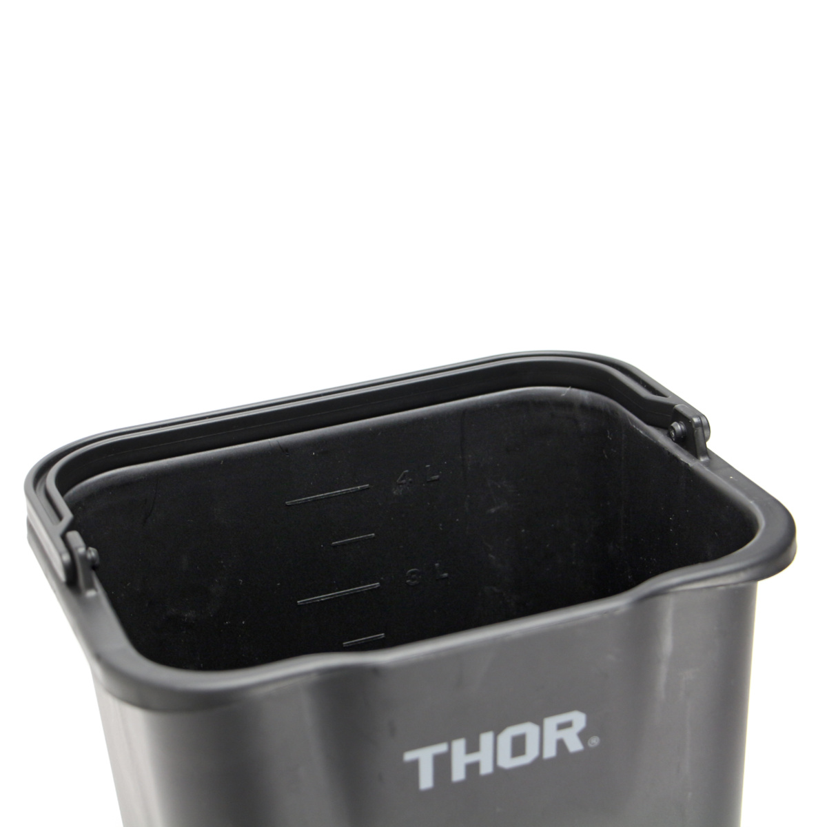 小物入れ 4.7L THOR QUADRATE BUCKET DC バケツ スクエア 持ち手付き ( 収納 収納ケース 収納ボックス 小物収納 プラスチック 四角 角型 ハンドル付き 用具入れ アウトドア ダストボックス ゴミ箱 ) 【ブラック】 ブラック