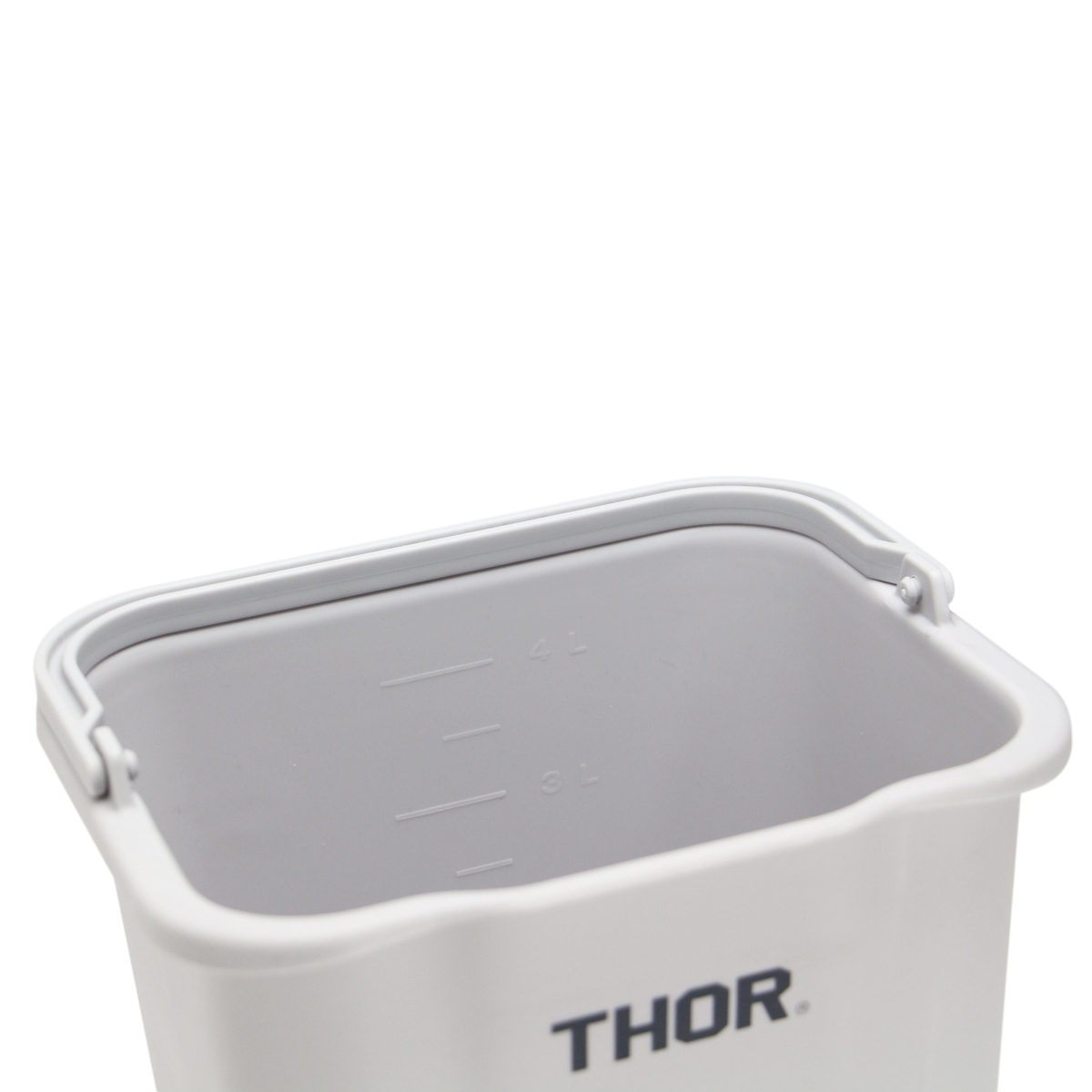 小物入れ 4.7L THOR QUADRATE BUCKET DC バケツ スクエア 持ち手付き ( 収納 収納ケース 収納ボックス 小物収納 プラスチック 四角 角型 ハンドル付き 用具入れ アウトドア ダストボックス ゴミ箱 ) 【ブラック】 ブラック