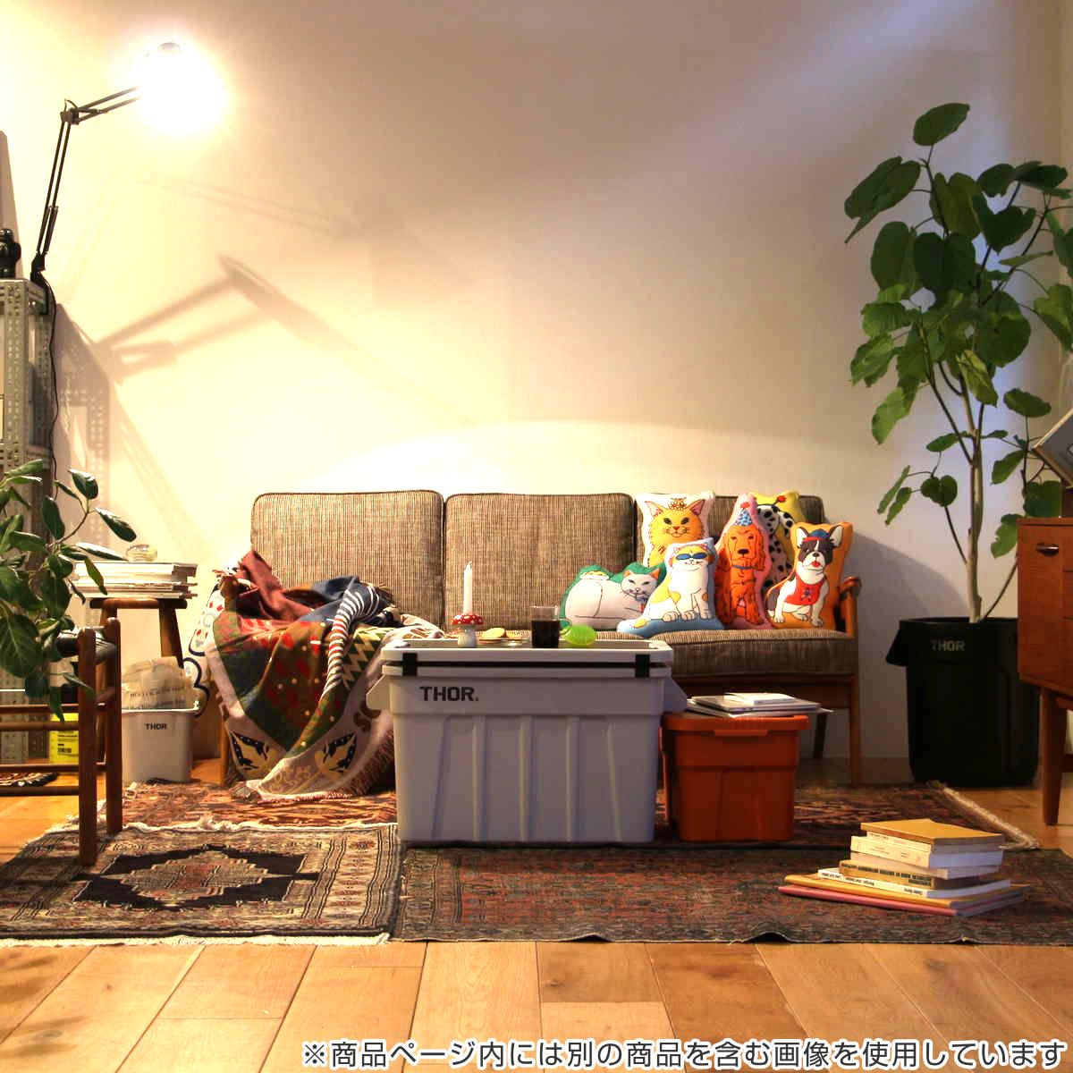 小物入れ 4.7L THOR QUADRATE BUCKET DC バケツ スクエア 持ち手付き ( 収納 収納ケース 収納ボックス 小物収納 プラスチック 四角 角型 ハンドル付き 用具入れ アウトドア ダストボックス ゴミ箱 ) 【ブラック】 ブラック